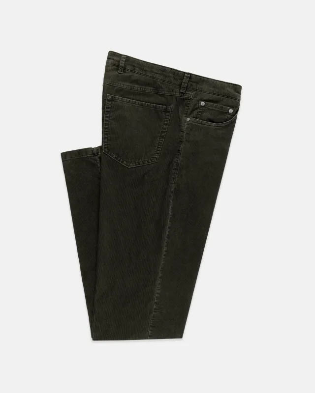 Made-in-USA Charcoal 5-Pocket Corduroy Pant sold by J. Press