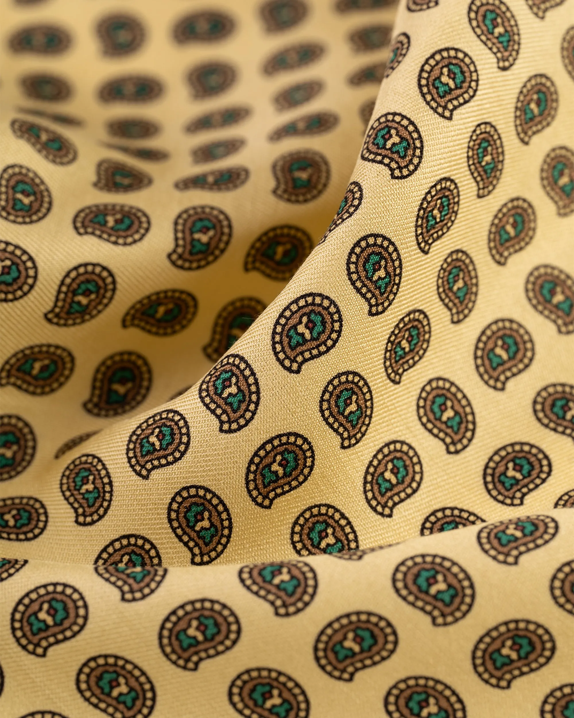 Made-in-USA Light Yellow Pine Silk Pocket Square sold by J. Press product image thumbnail 2