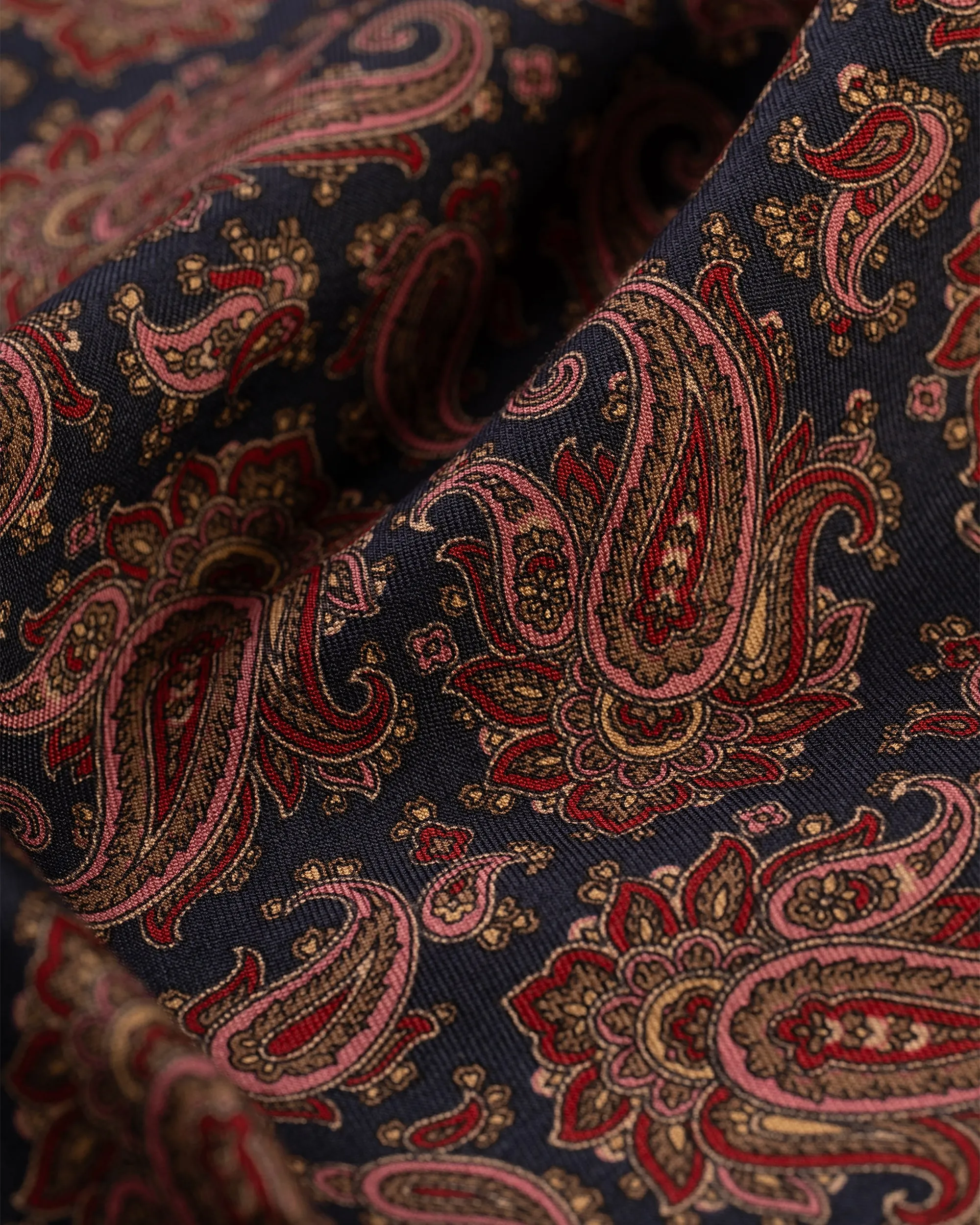 Made-in-USA Navy Paisley Silk Pocket Square sold by J. Press product image thumbnail 2