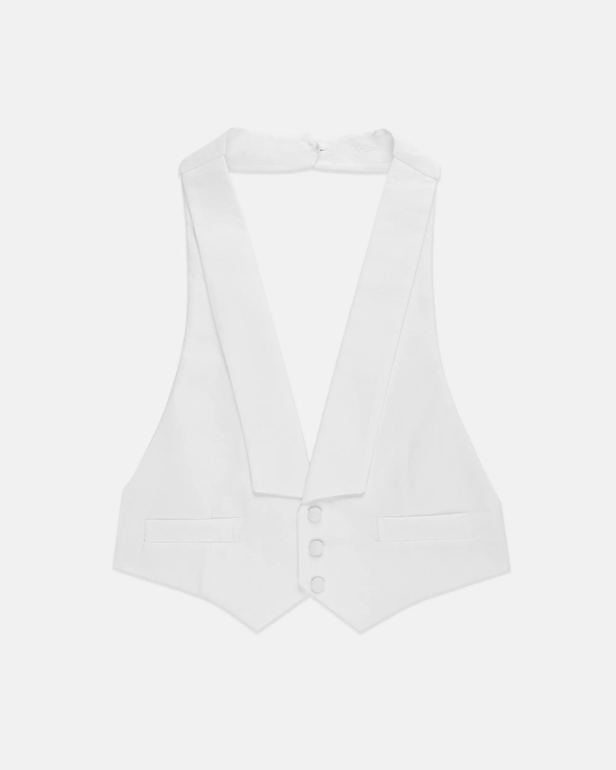 Made-in-USA White Pique Formal Waistcoat sold by J. Press