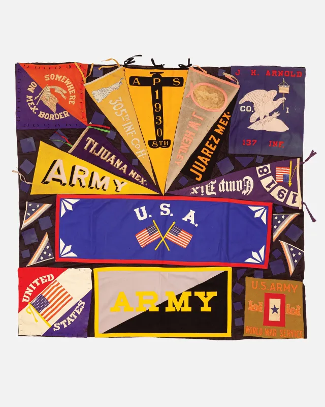 Vintage Pennant Quilt - Military #1 sold by J. Press