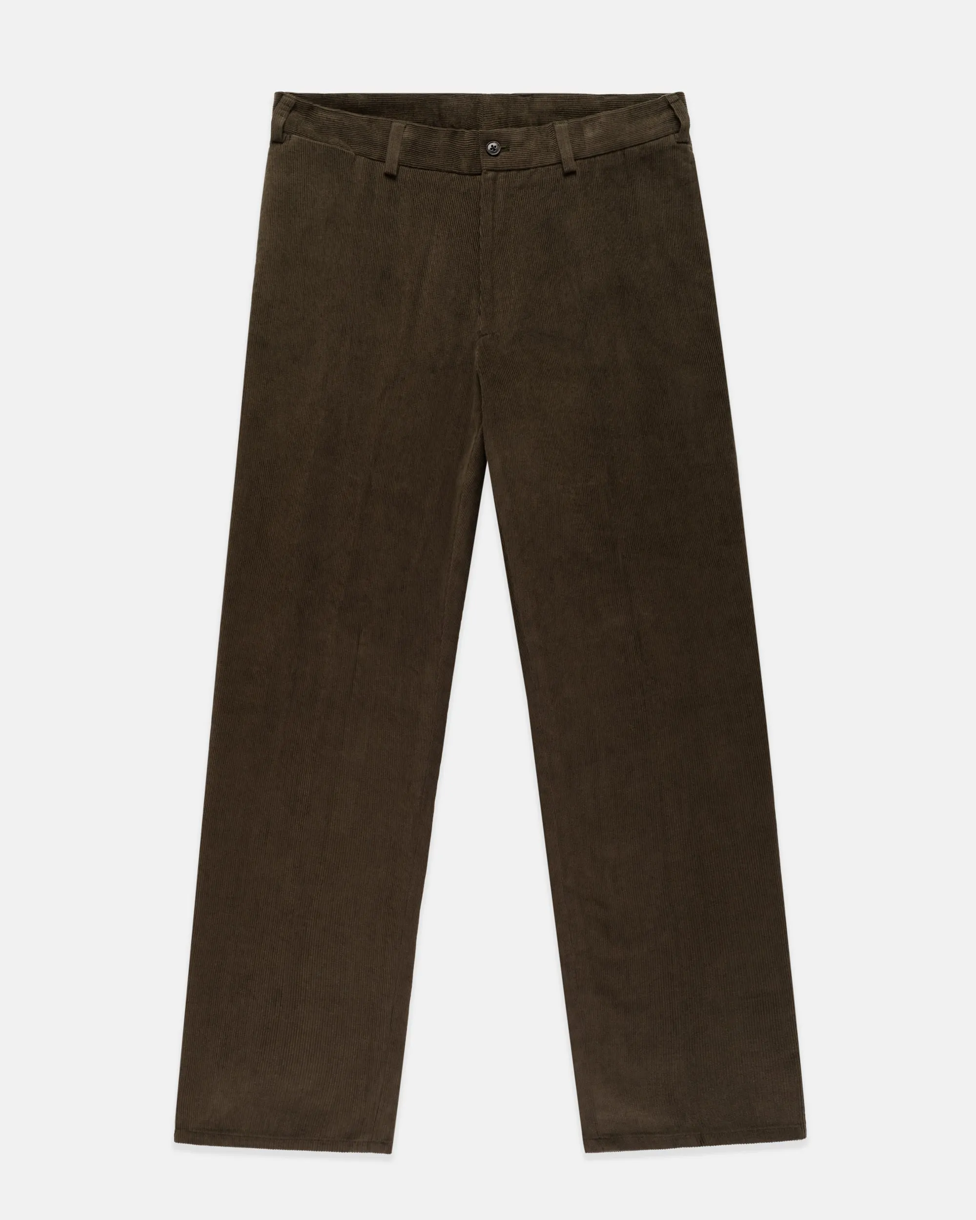 Olive Narrow Wale Corduroy Trouser - Trim Fit sold by J. Press product image thumbnail 2