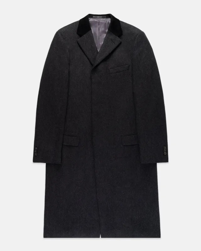 Made-in-USA Chesterfield Topcoat sold by J. Press