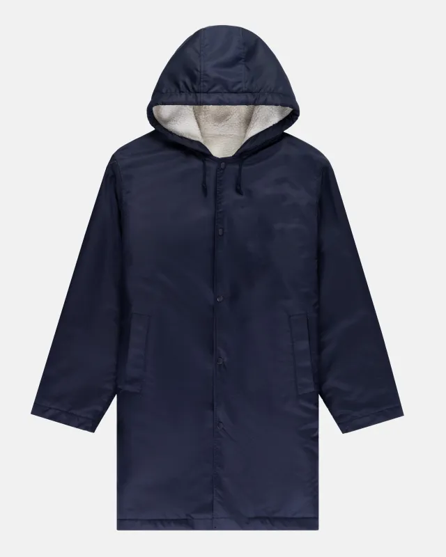 Navy Fleece-lined Sideline Coat sold by J. Press