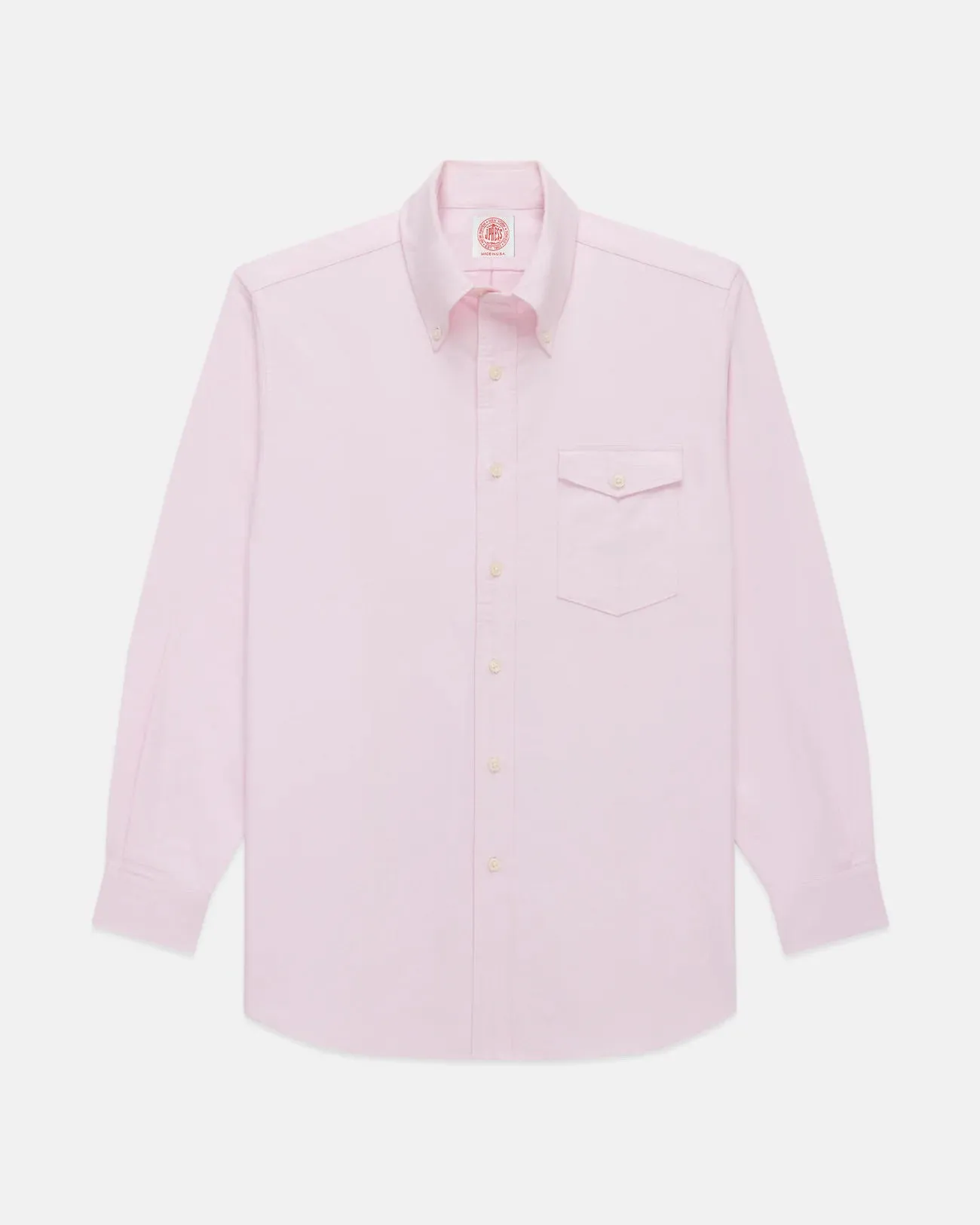 Made-in-USA Flap Pocket Pink Oxford Cloth Button Down Shirt - Regular Fit sold by J. Press product image thumbnail 2