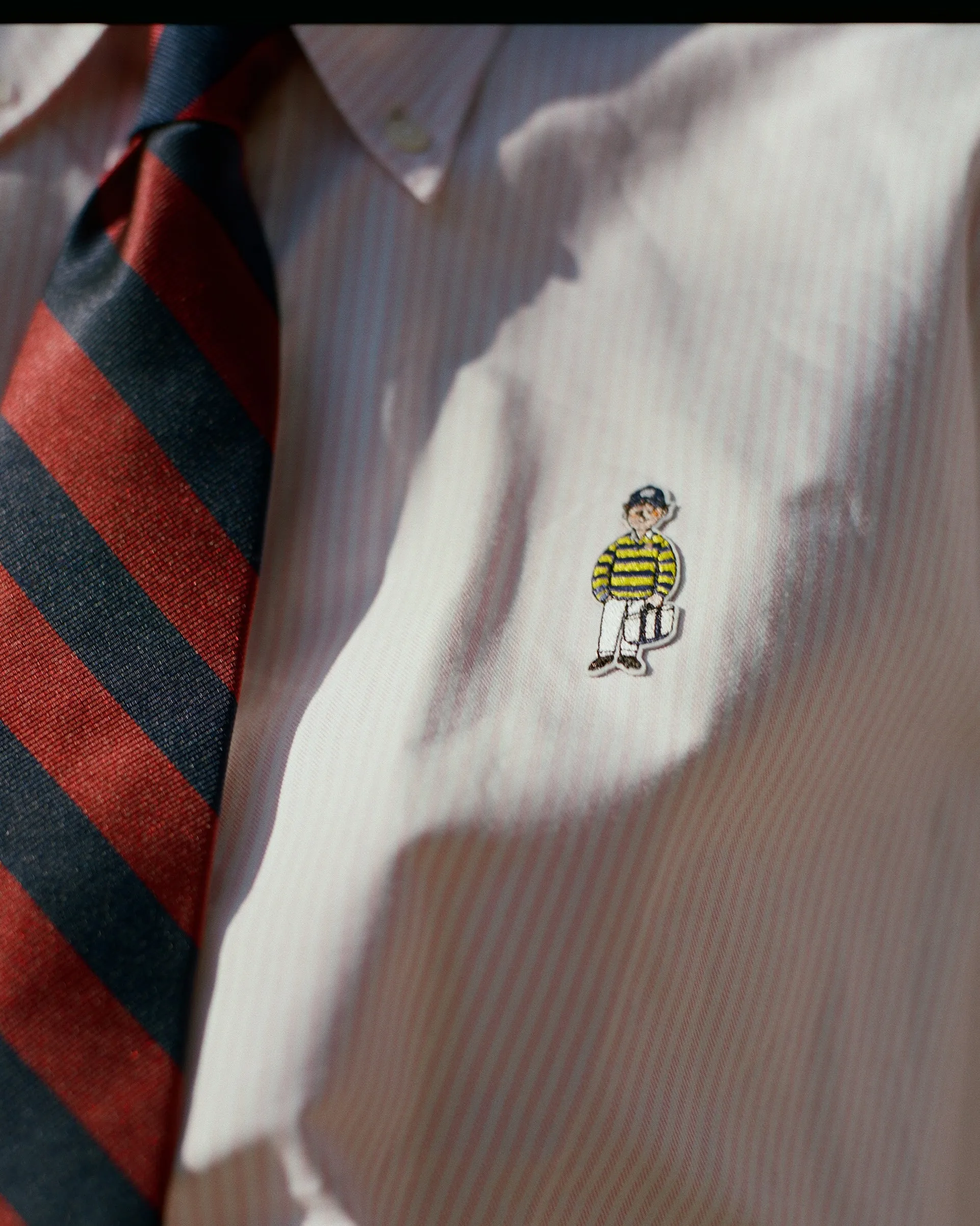 Made-in-USA "Ivy Guy" Pink University Stripe Oxford Cloth Shirt - Classic Fit sold by J. Press product image thumbnail 4