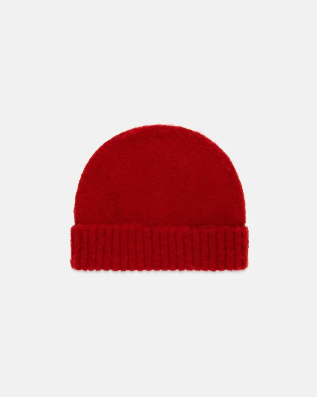 Made-in-Scotland Red Shaggy Dog Beanie sold by J. Press