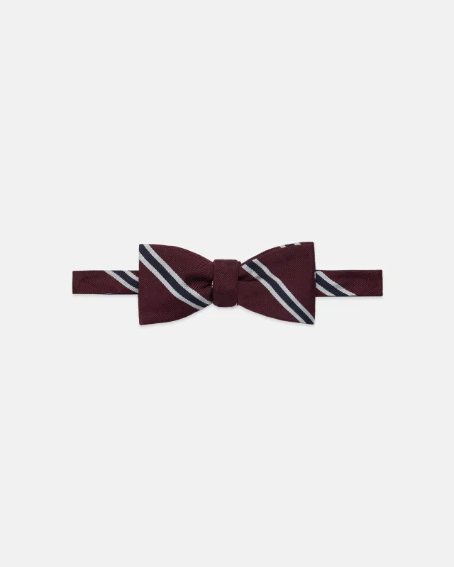 Made-in-England Old Cholmeleians Regimental Bow Tie sold by J. Press