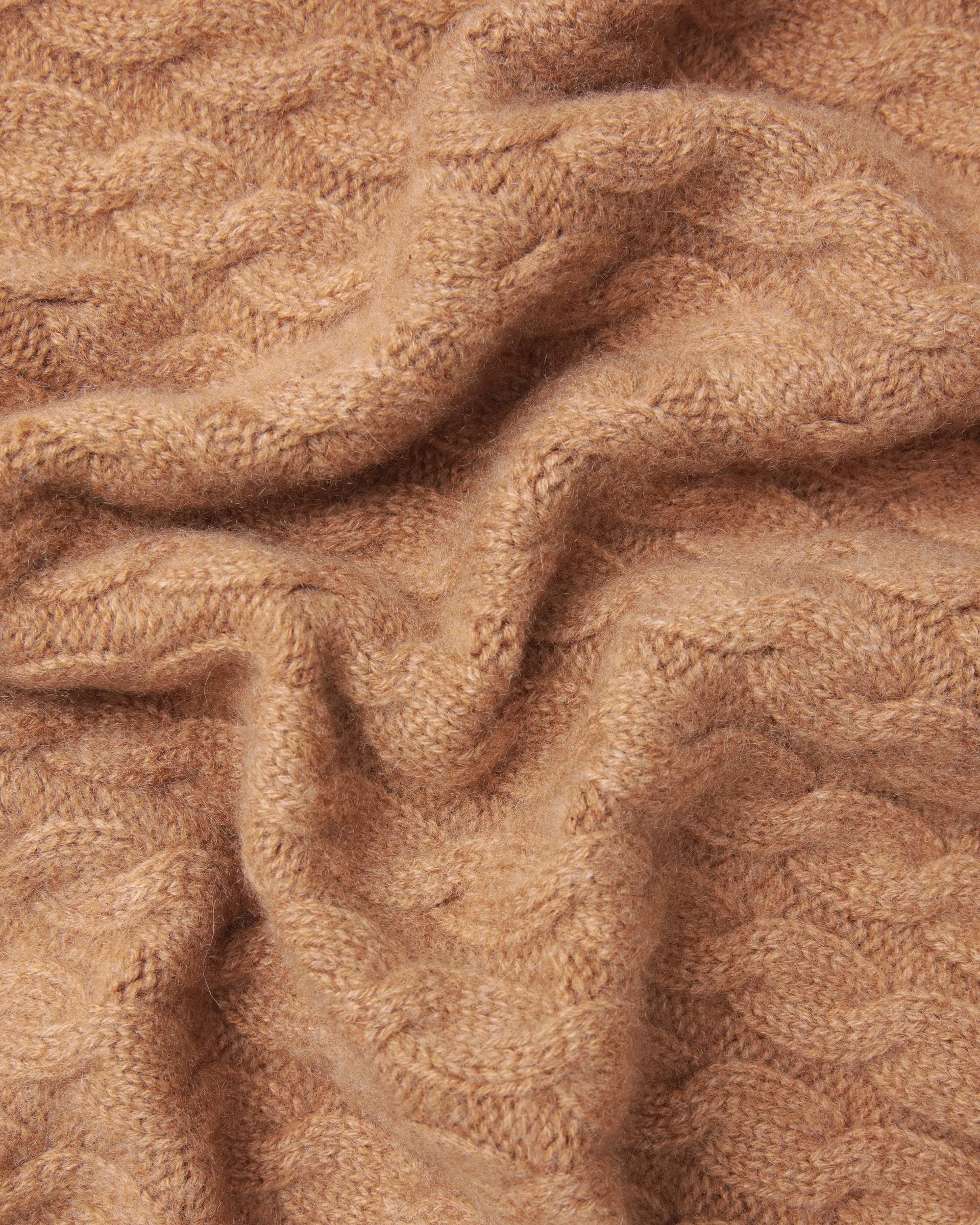 Made-in-Scotland Fawn Cable Knit Cashmere Sweater sold by J. Press product image thumbnail 5