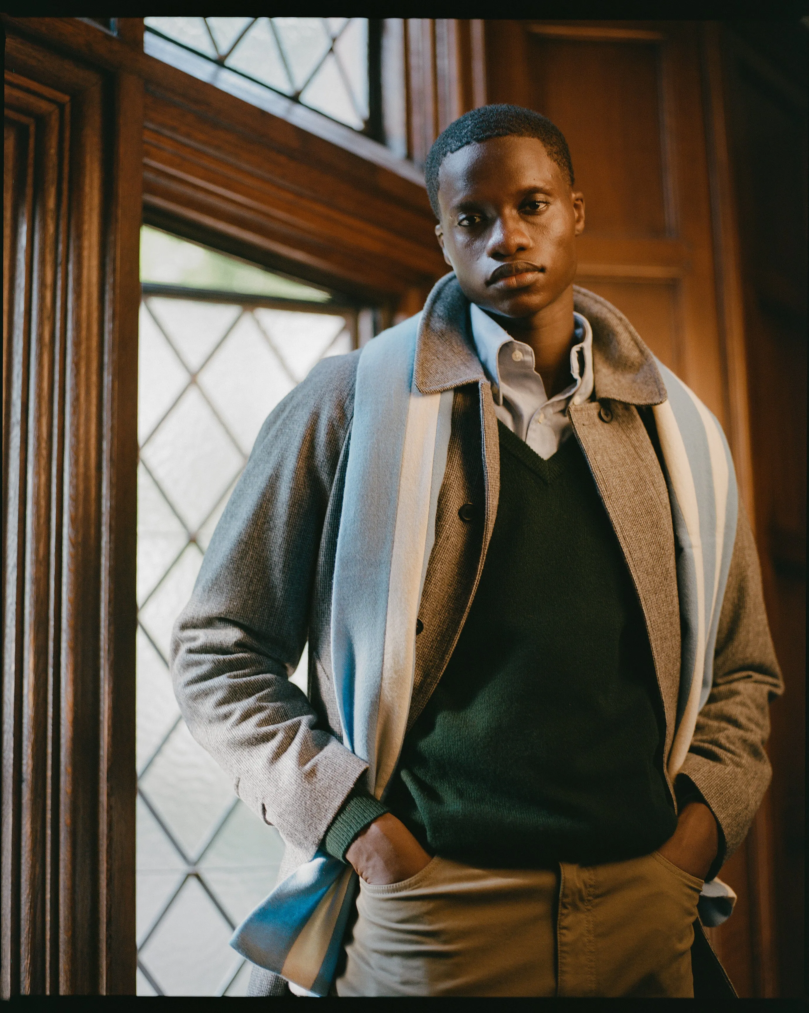 Tartan Green Lambswool V-neck Sweater sold by J. Press product image thumbnail 5