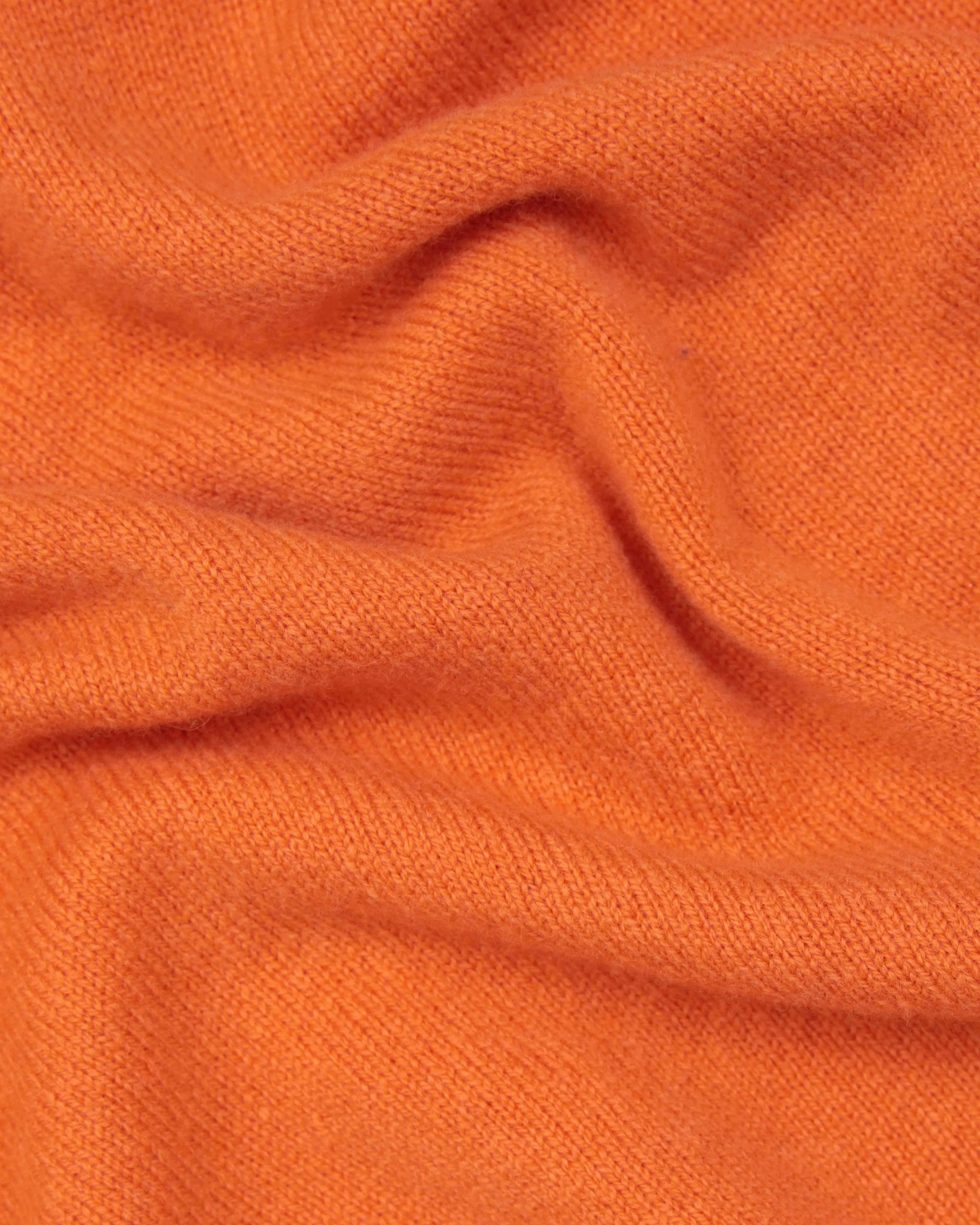 Orange Lambswool Quarter Zip-up Sweater sold by J. Press product image thumbnail 4