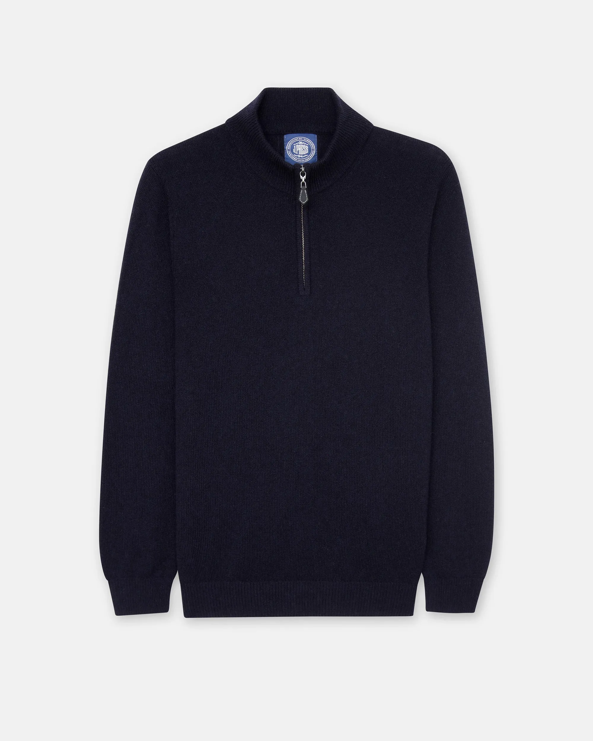 Navy Lambswool Quarter Zip-up Sweater sold by J. Press product image thumbnail 2