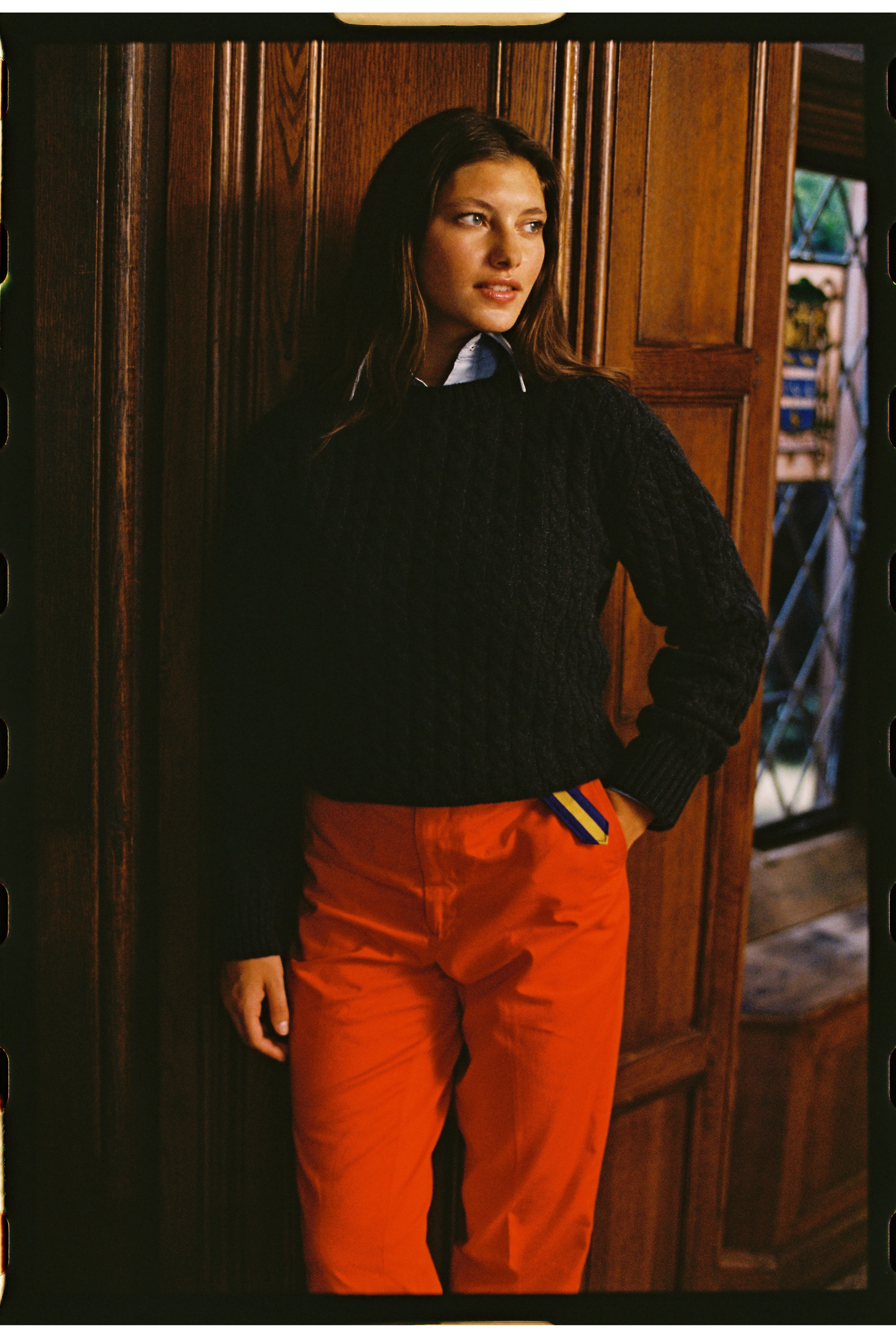 Made-in-Scotland Charcoal Cable Knit Cashmere Sweater sold by J. Press product image thumbnail 5