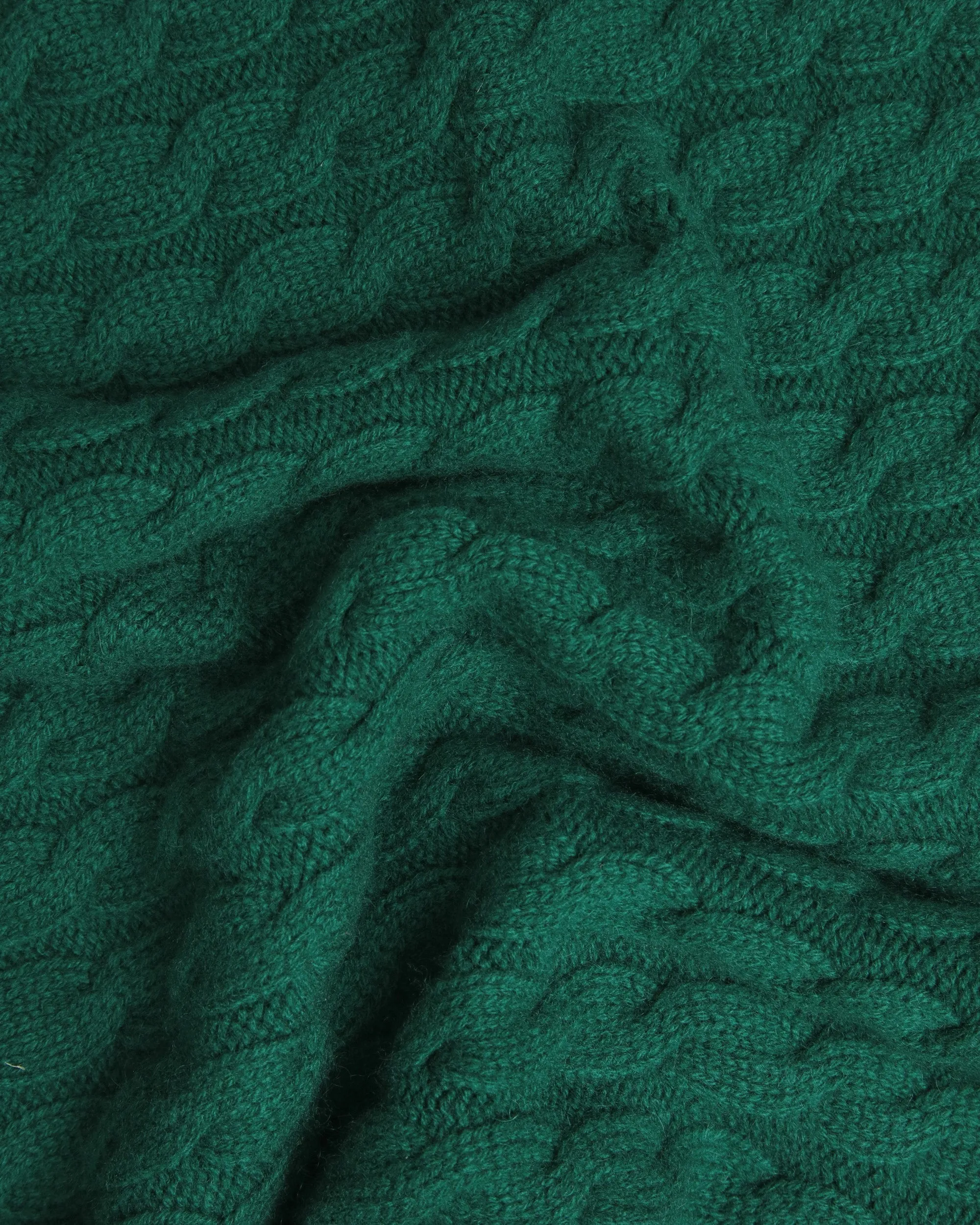 Made-in-Scotland Green Cable Knit Cashmere Sweater sold by J. Press product image thumbnail 5
