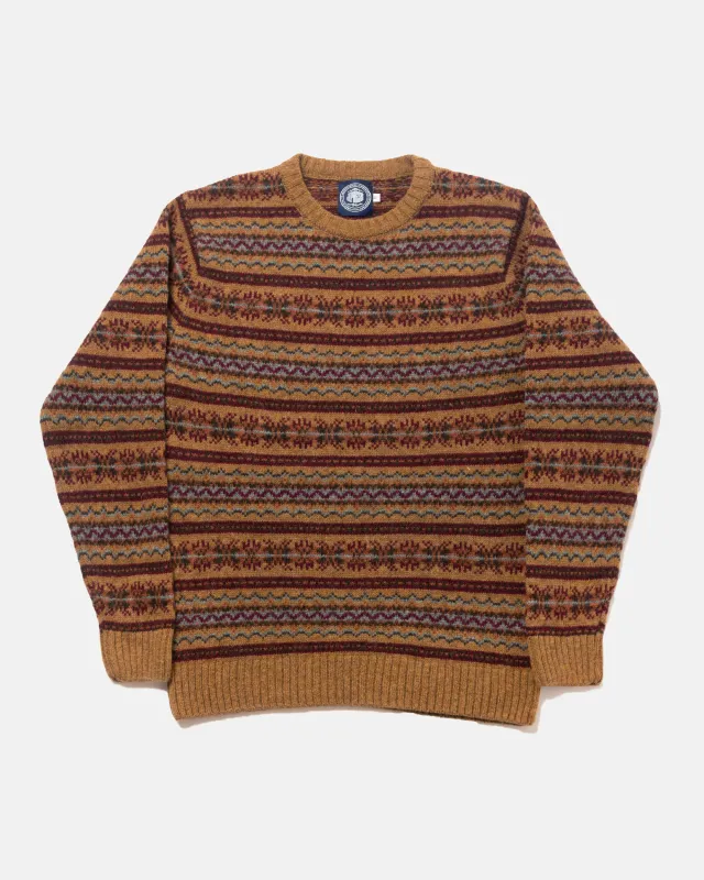 GREEN FAIR ISLE CREW NECK SWEATER sold by J. Press