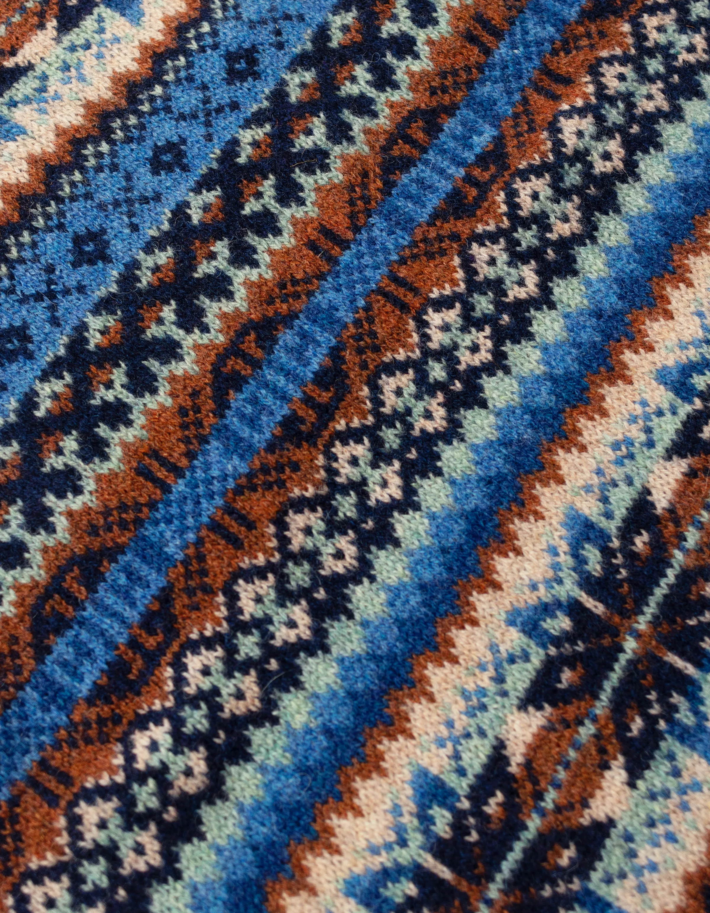 Made-in-Scotland Navy Fair Isle Sweater Vest sold by J. Press product image thumbnail 2