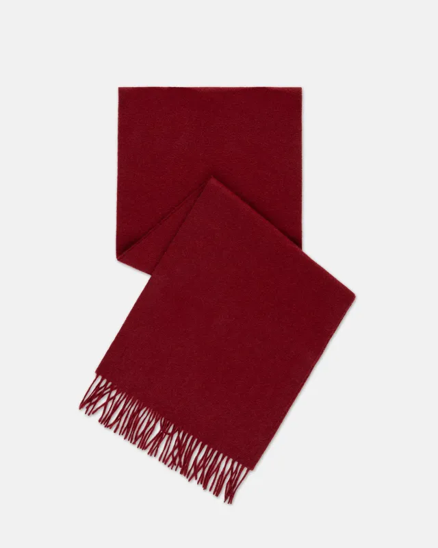 Made-in-England Burgundy Cashmere Muffler made by J. Press