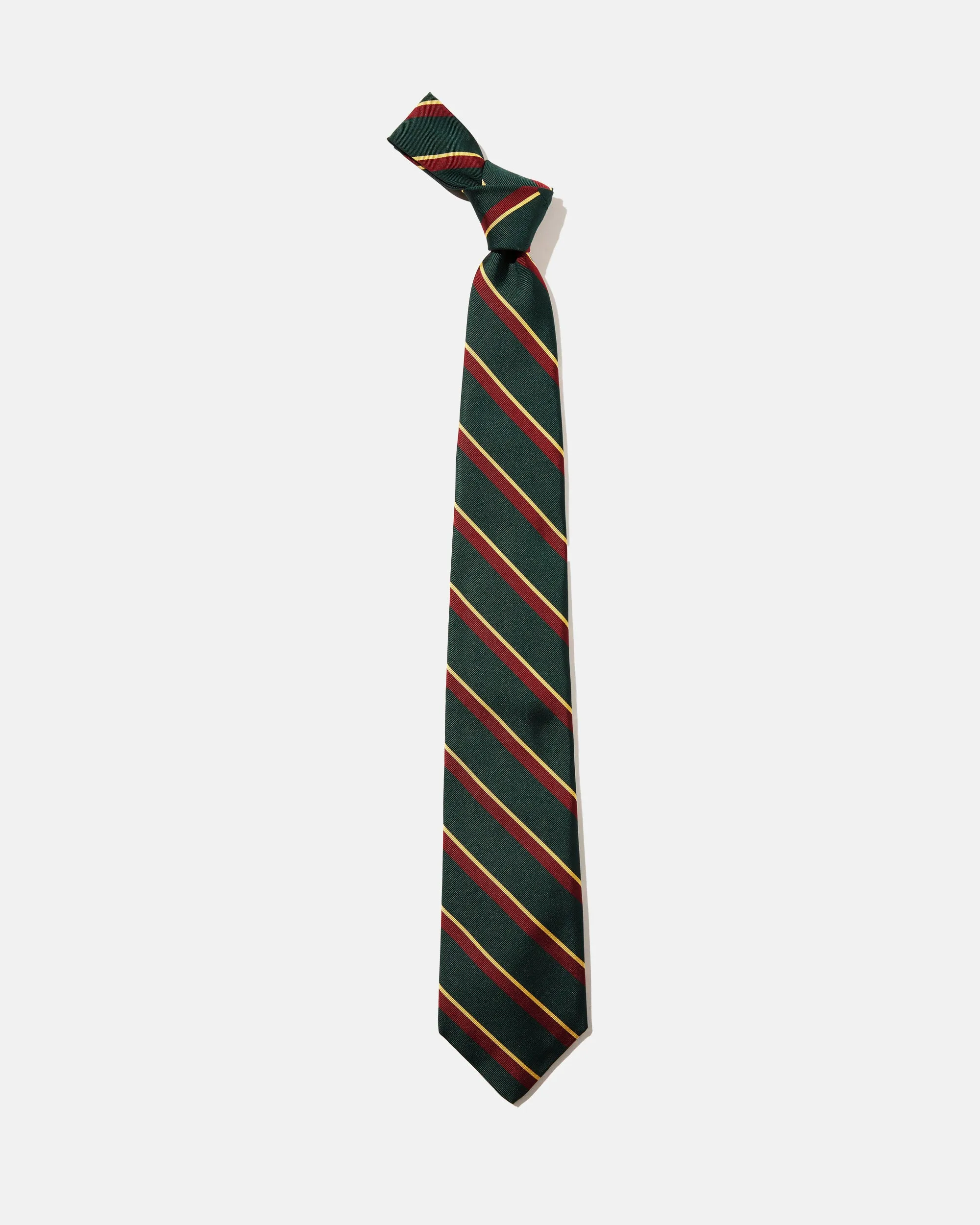 Made-in-Japan Green Regimental Silk Tie sold by J. Press