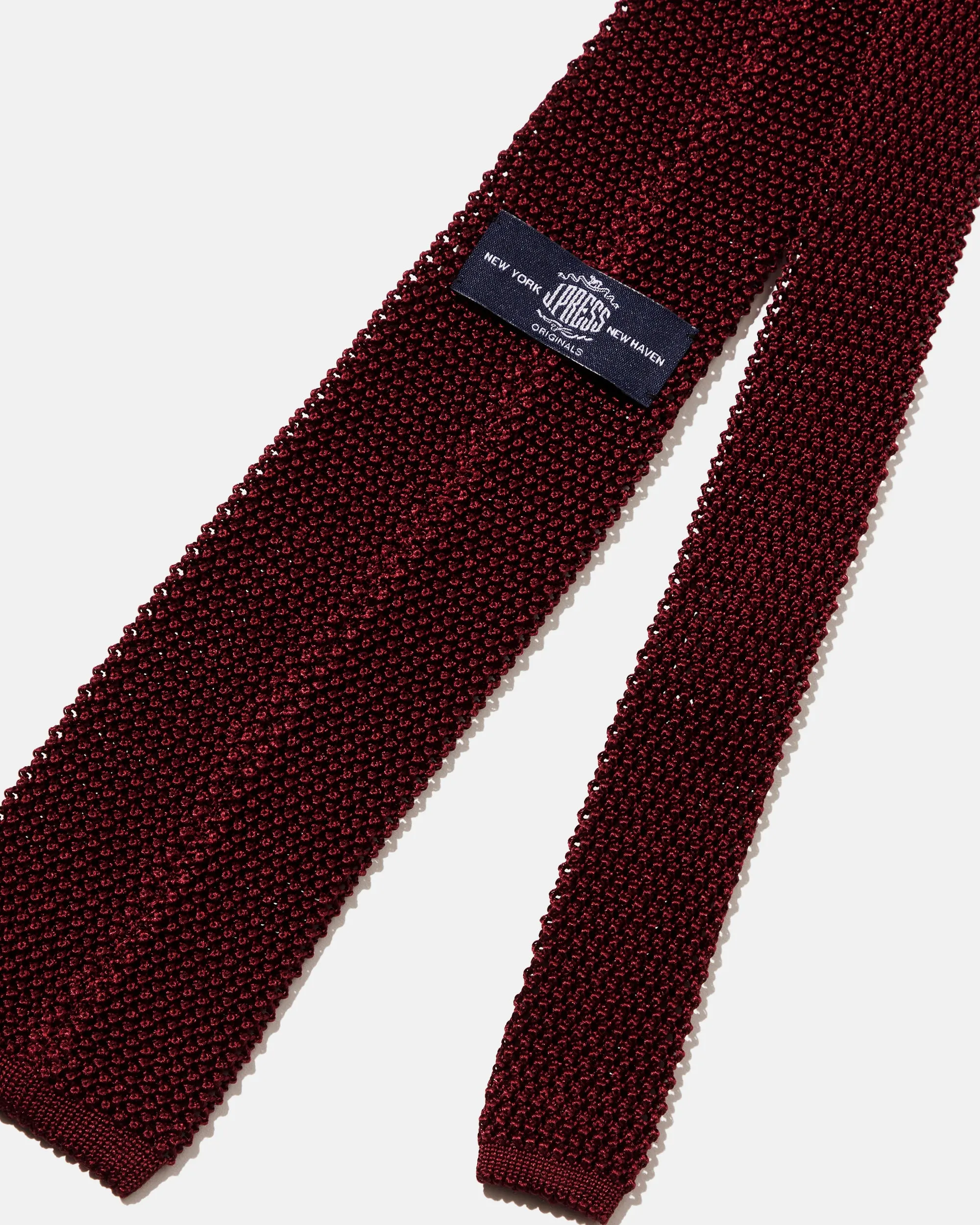 Made-in-Japan Wide Bordeaux Silk Knit Tie sold by J. Press product image thumbnail 3