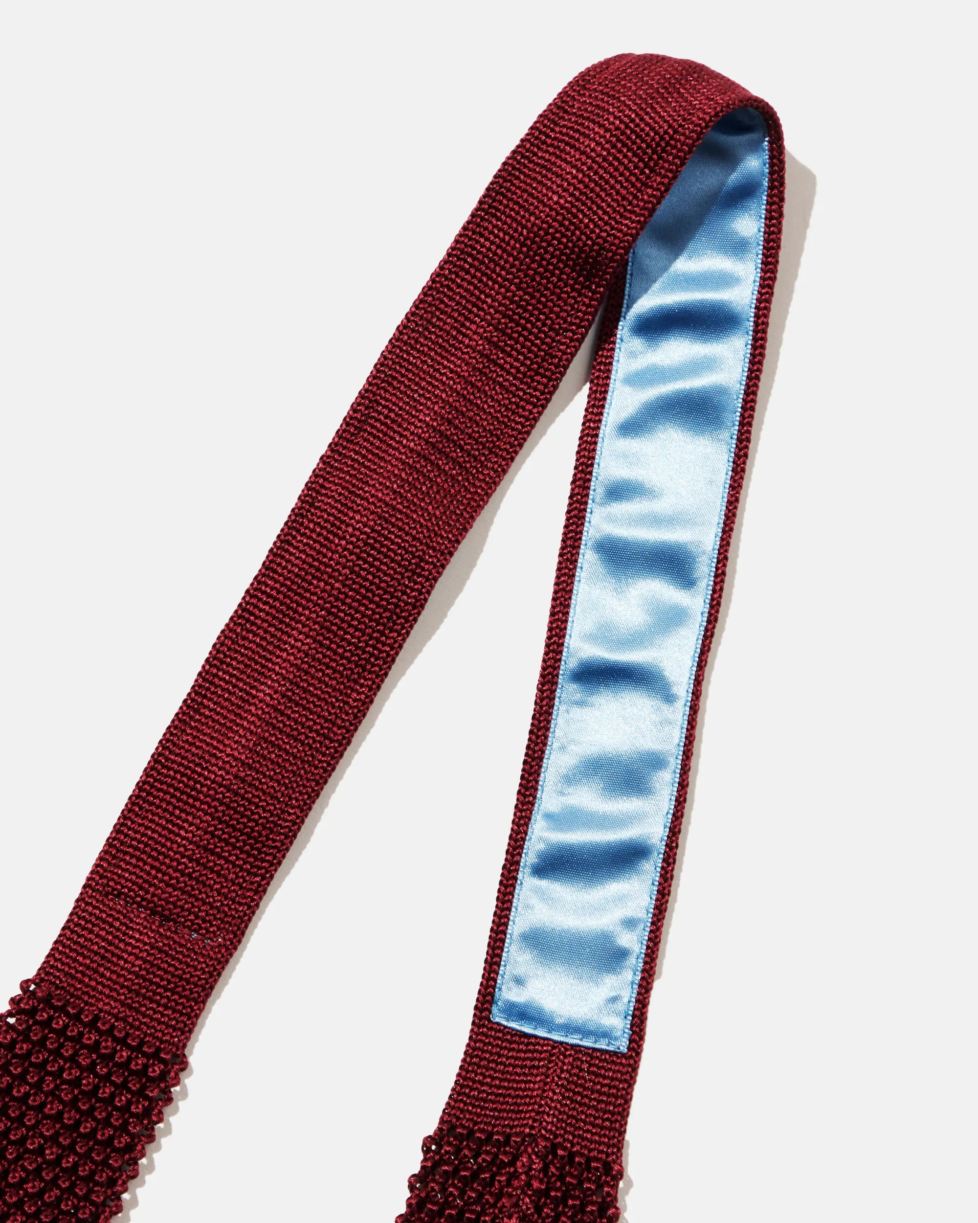 Made-in-Japan Wide Bordeaux Silk Knit Tie sold by J. Press product image thumbnail 4