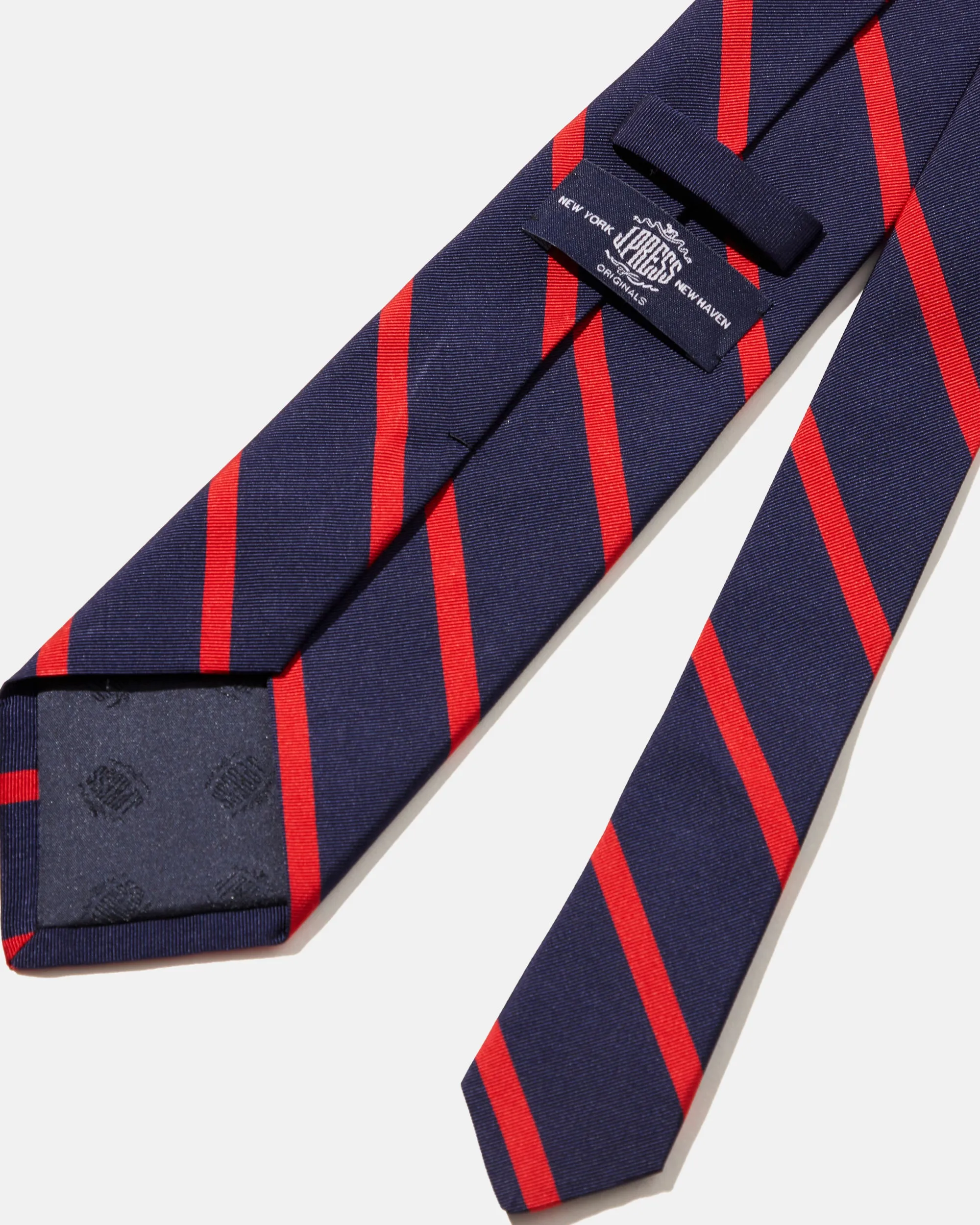 Made-in-Japan Navy & Red Bar Stripe Silk Tie sold by J. Press product image thumbnail 2