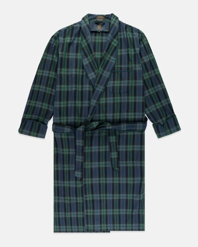 Made-in-Canada Viyella Blackwatch Tartan Robe made by J. Press