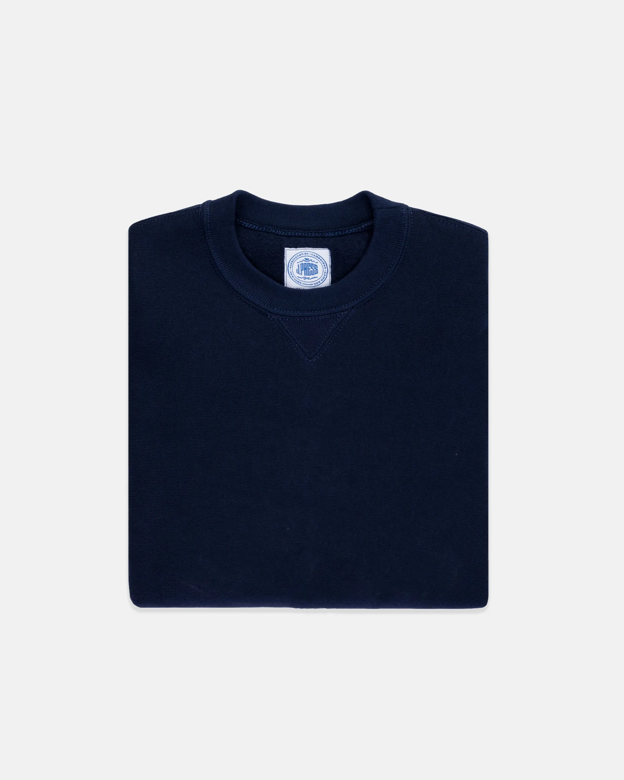 Made-in-USA Navy Heavyweight Sweatshirt sold by J. Press
