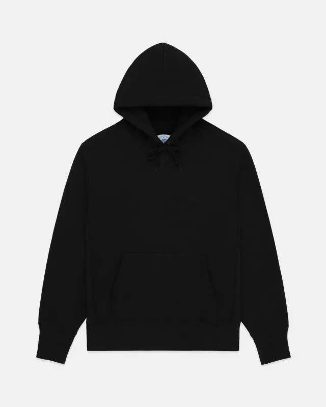 Made-in-USA Black Heavyweight Hoodie sold by J. Press