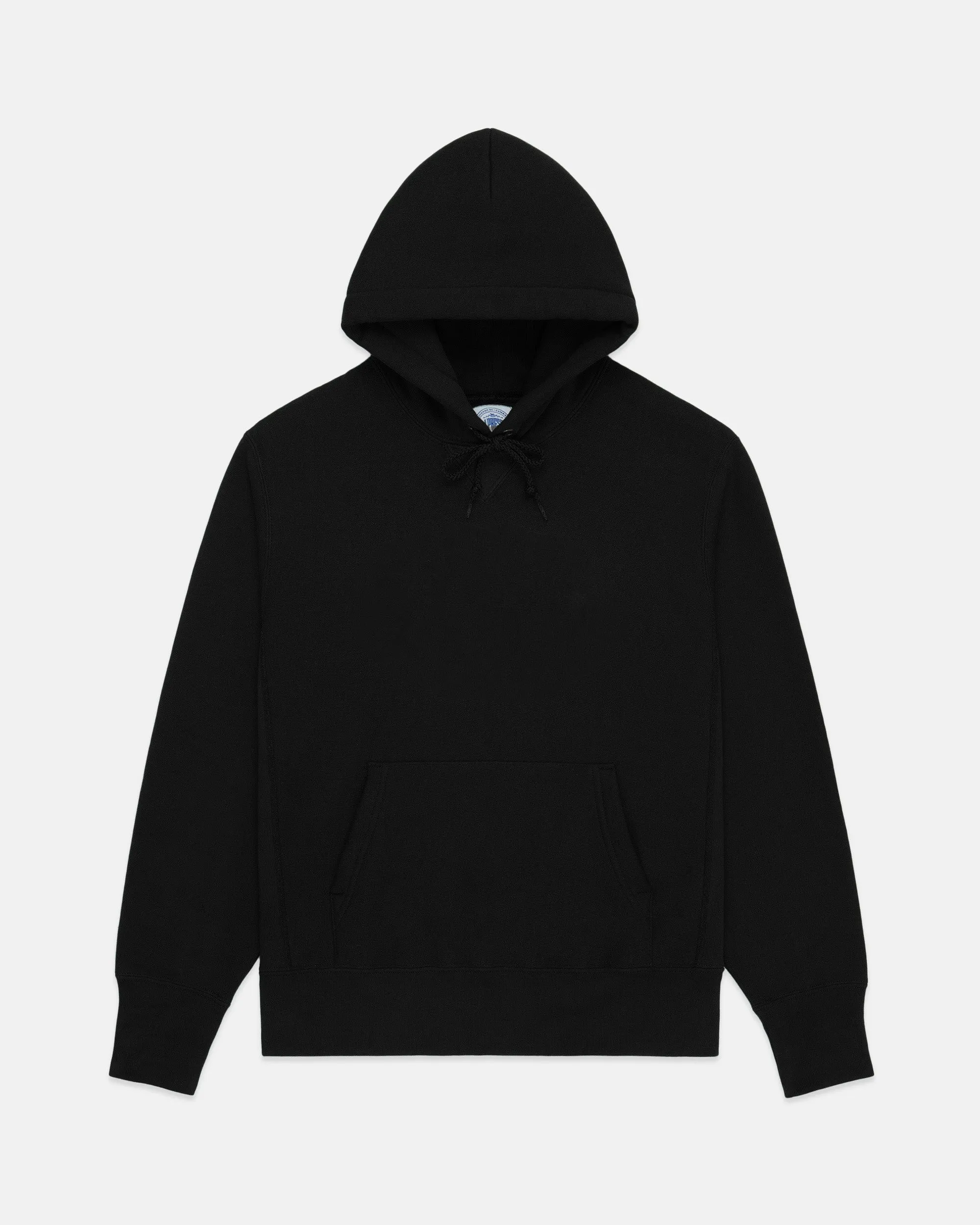 Made-in-USA Black Heavyweight Hoodie sold by J. Press