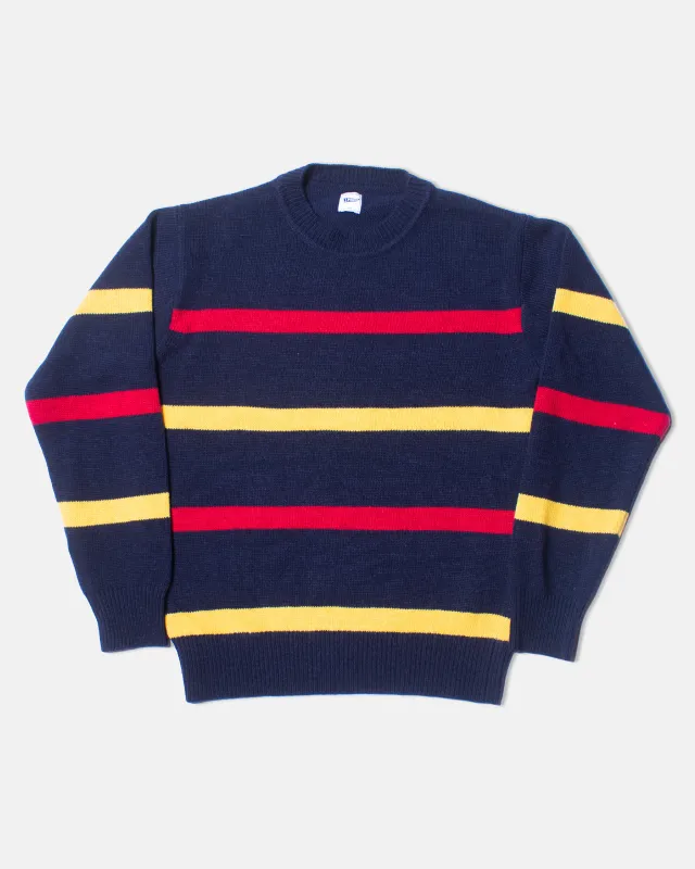 Bar Stripe Wool Crewneck Sweater - Trim Fit sold by J. Press