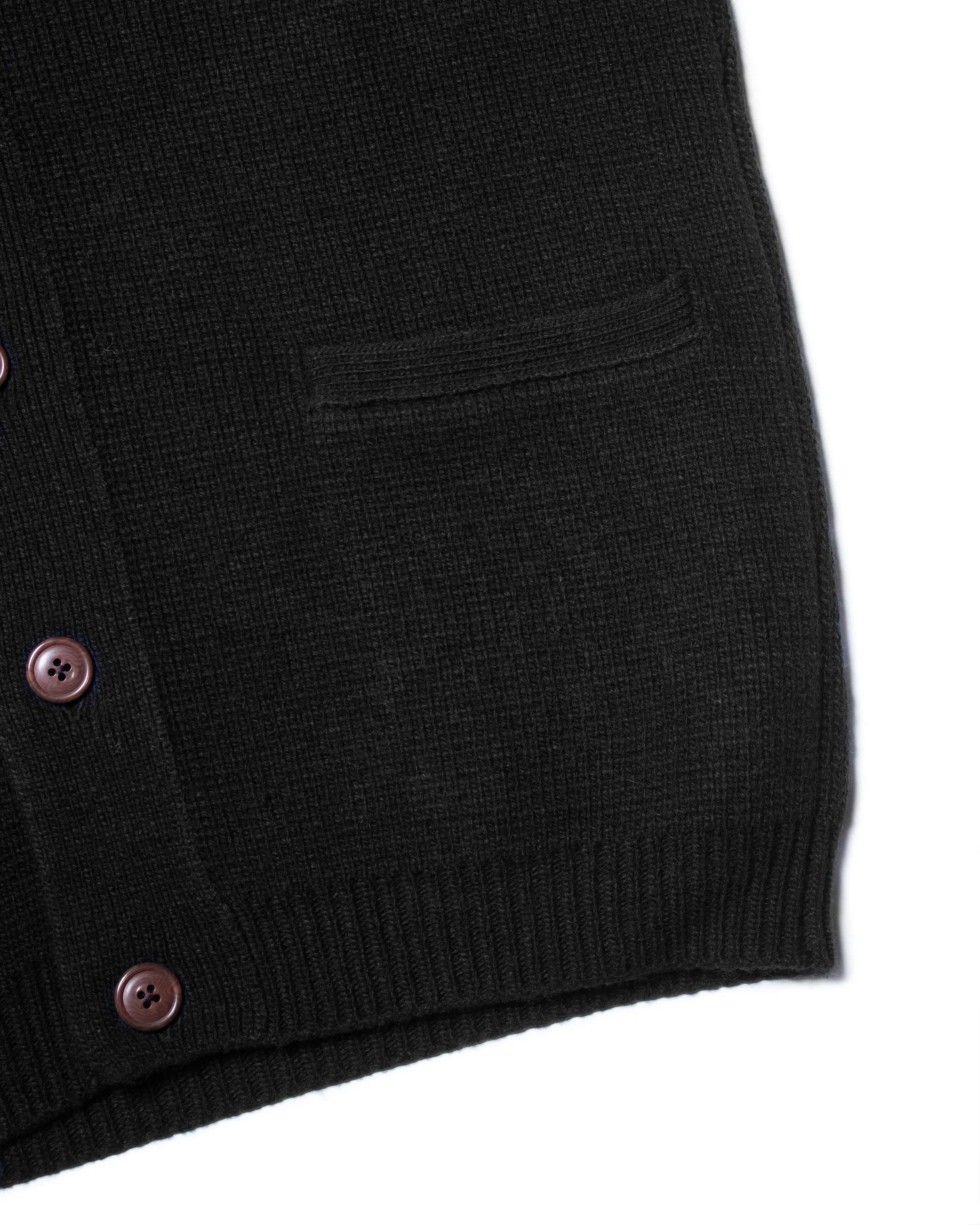 Charcoal Wool Varsity Cardigan - Trim Fit sold by J. Press product image thumbnail 3