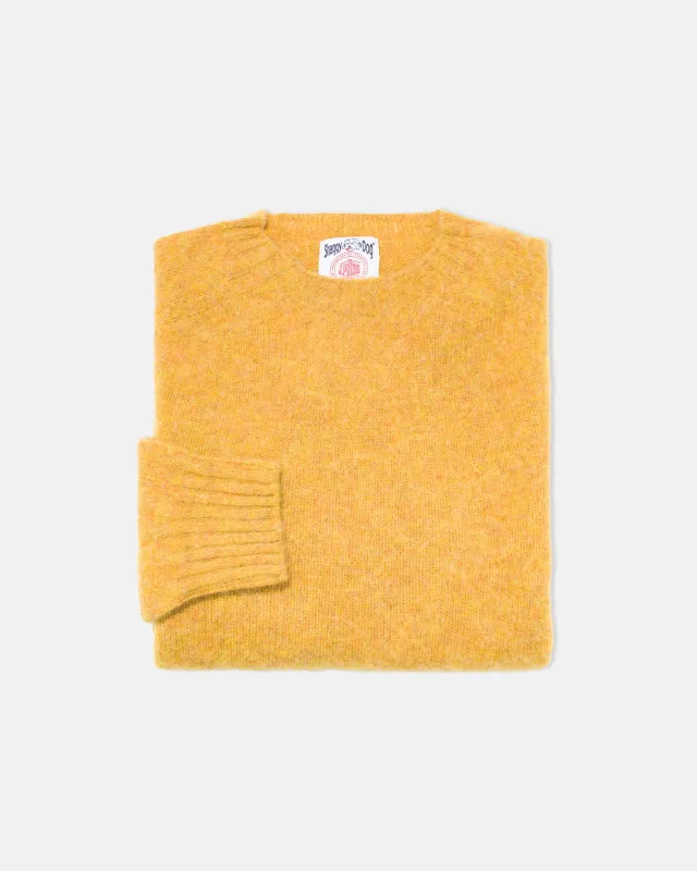 Made-in-Scotland Yellow Mix Shaggy Dog Sweater - Classic Fit sold by J. Press
