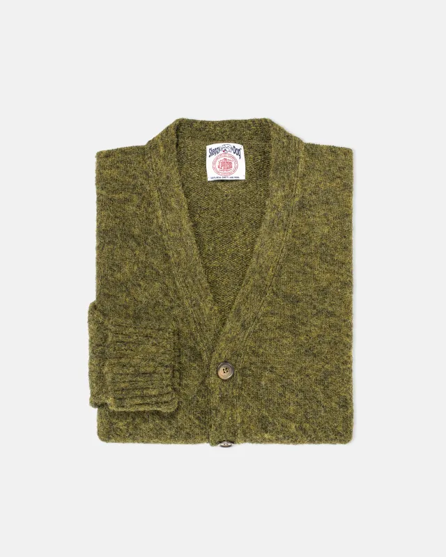 Made-in-Scotland Brolive Shaggy Dog Cardigan Sweater  - Classic Fit sold by J. Press