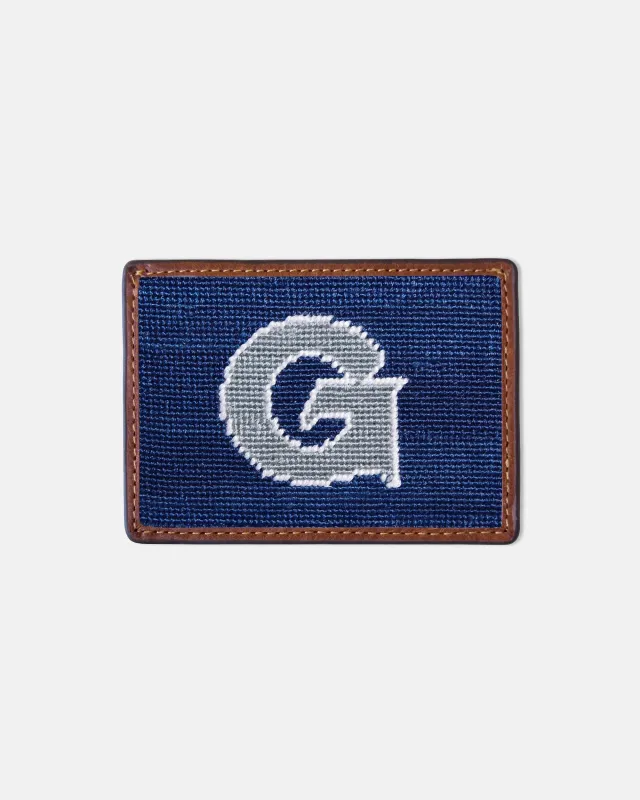 Georgetown University Needlepoint Card Case sold by J. Press