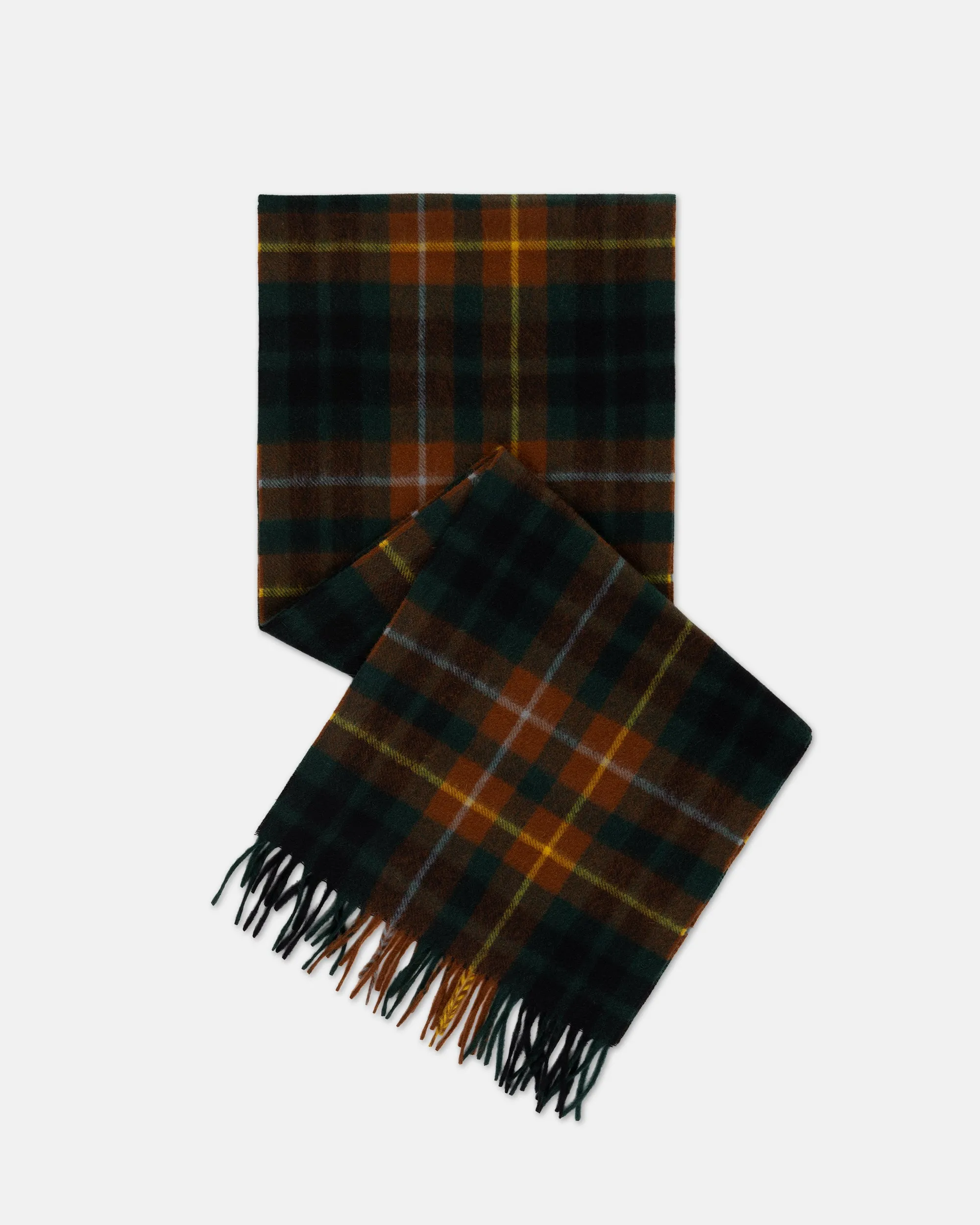 Made-in-England Buchanan Hunting Modern Tartan Cashmere Muffler sold by J. Press