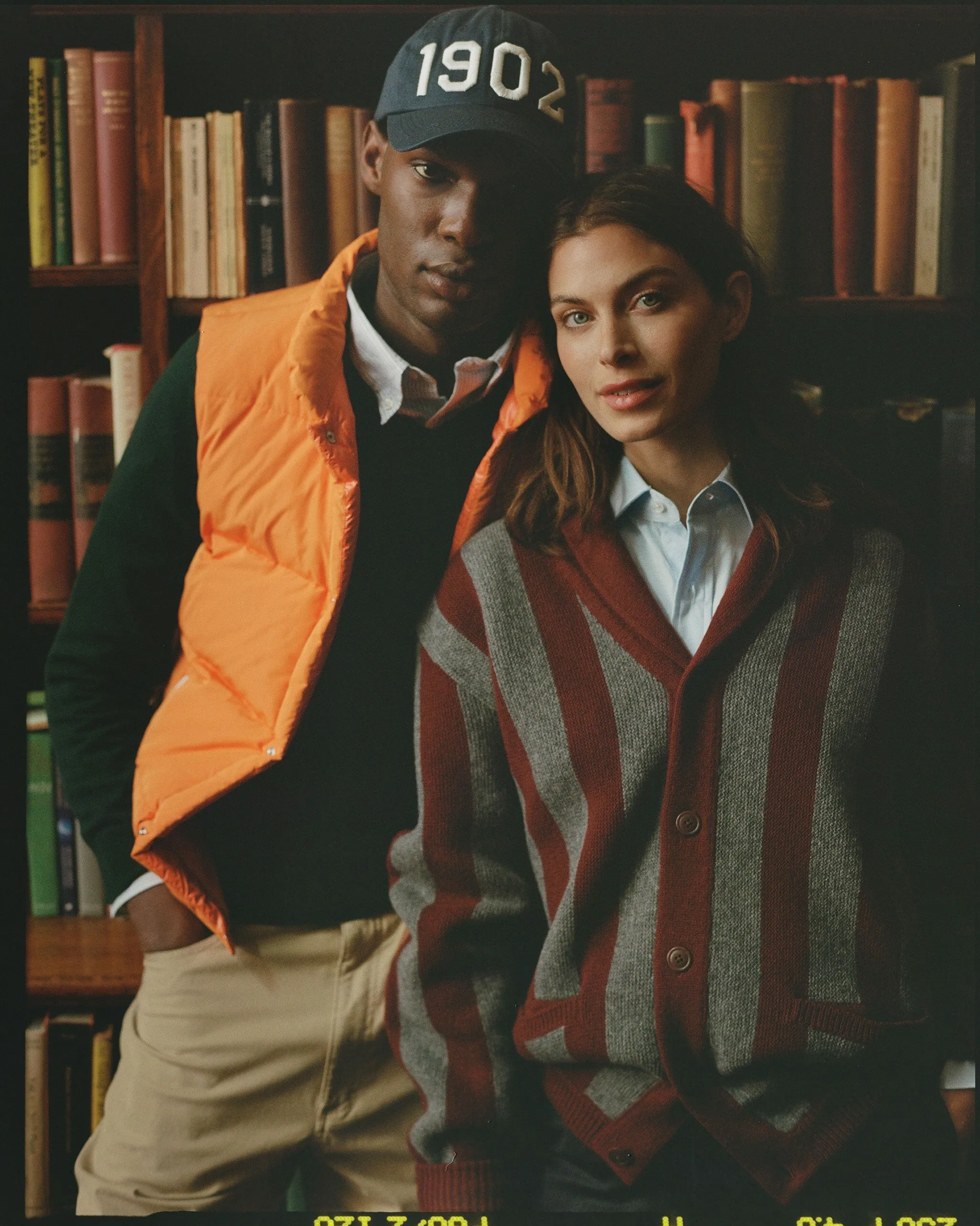 Burgundy & Grey Striped Varsity-Style Cotton Cardigan - Trim Fit sold by J. Press product image thumbnail 5