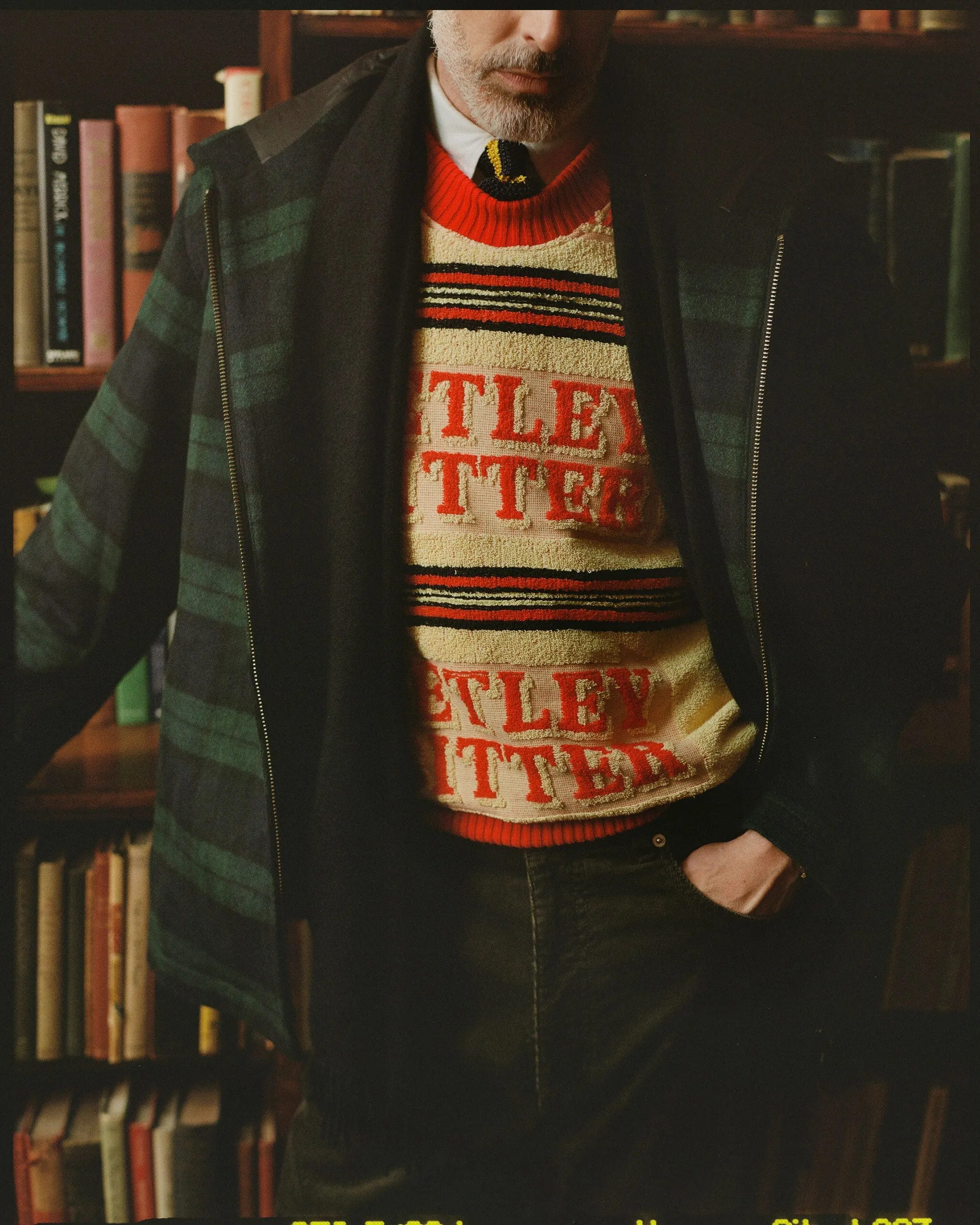 Blackwatch Tartan Melton Wool Zermatt Coat sold by J. Press product image thumbnail 3