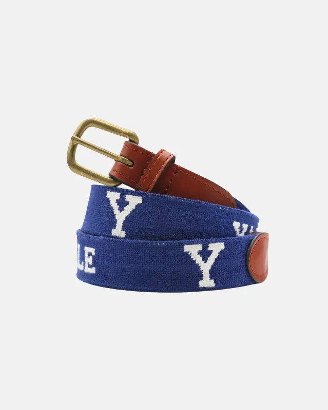 Yale University Spellout Needlepoint Belt sold by J. Press