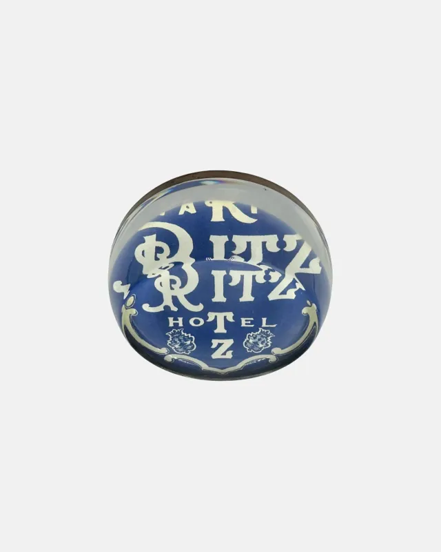 Vintage Hotel Ritz Paris Luggage Label Glass Paperweight sold by J. Press