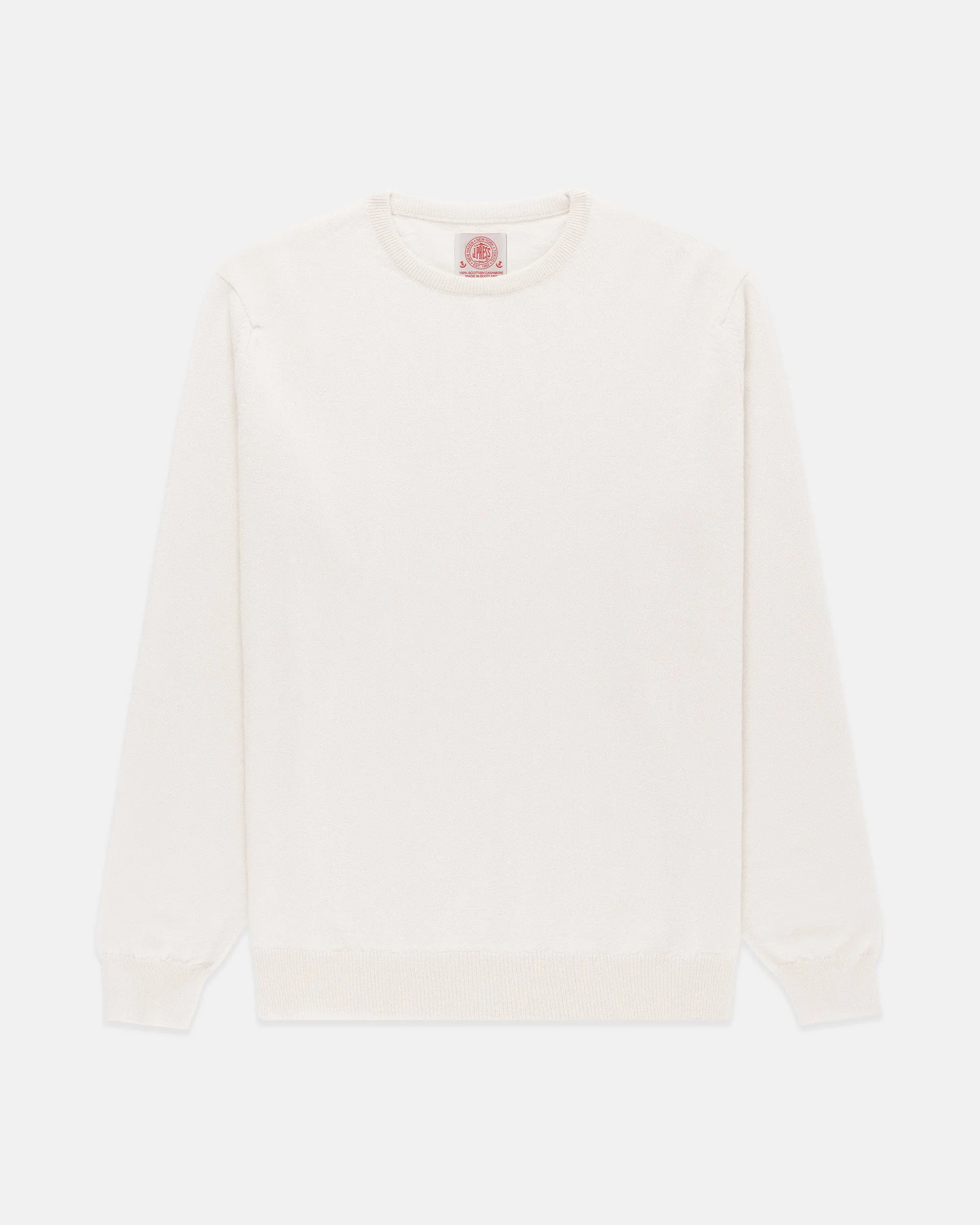 Made-in-Scotland White Cashmere Crewneck Sweater sold by J. Press product image thumbnail 2
