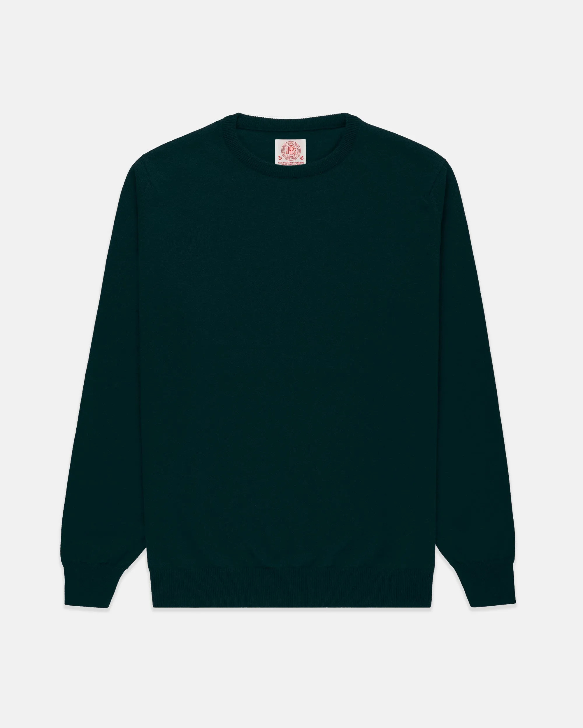 Made-in-Scotland Green Cashmere Crewneck Sweater sold by J. Press product image thumbnail 2