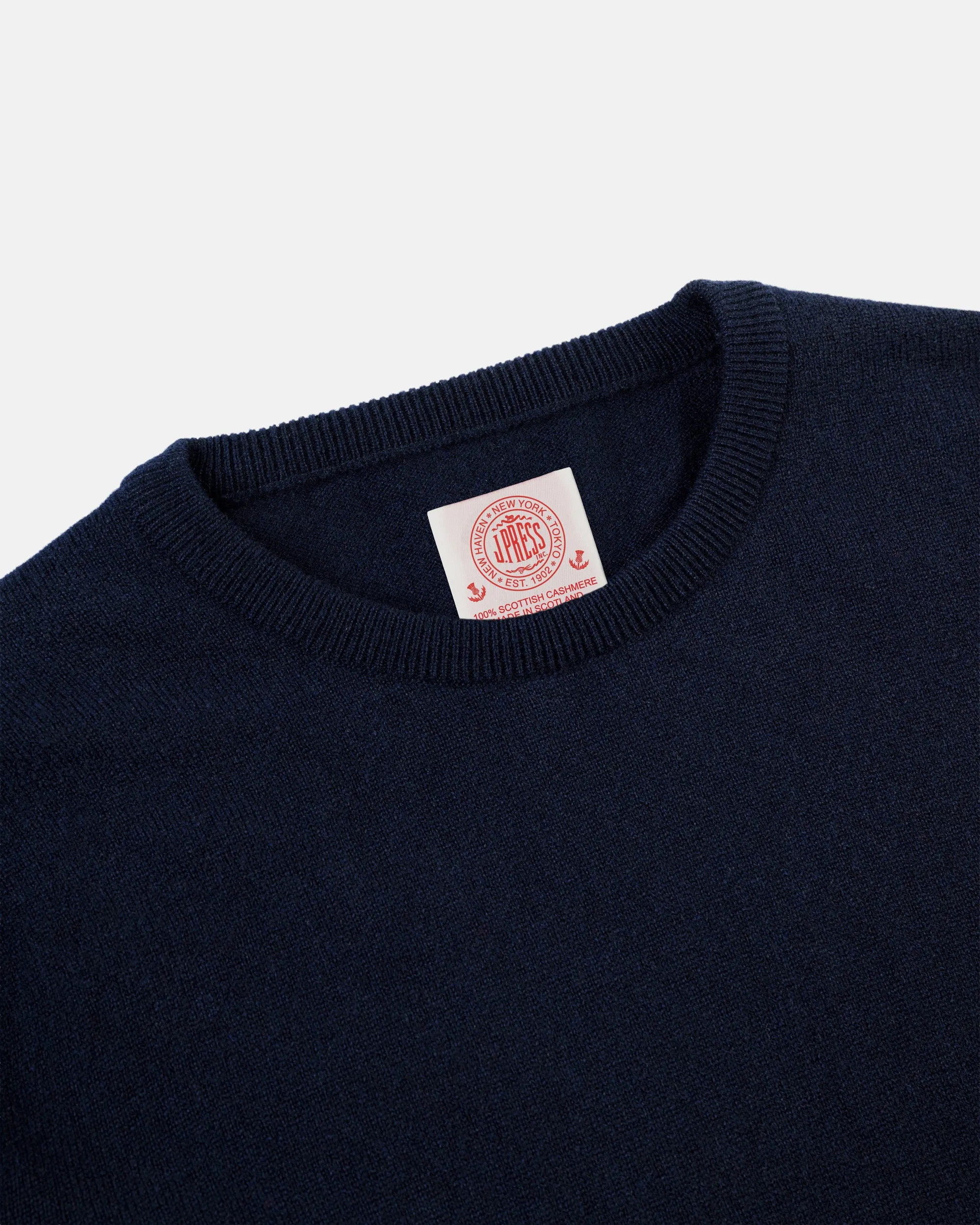 Made-in-Scotland Navy Cashmere Crewneck Sweater sold by J. Press product image thumbnail 4