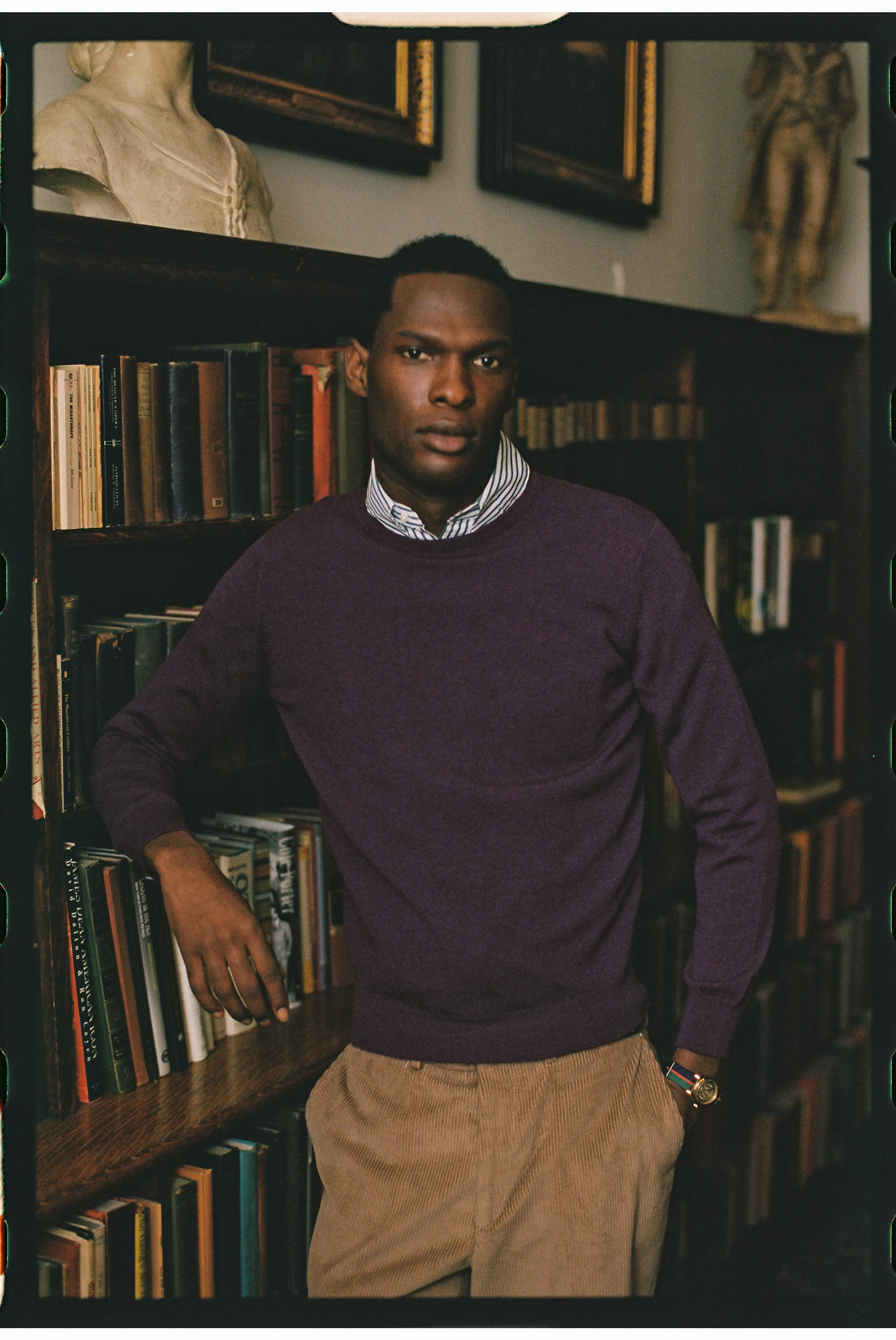 Made-in-Scotland Purple Cashmere Crewneck Sweater sold by J. Press product image thumbnail 5
