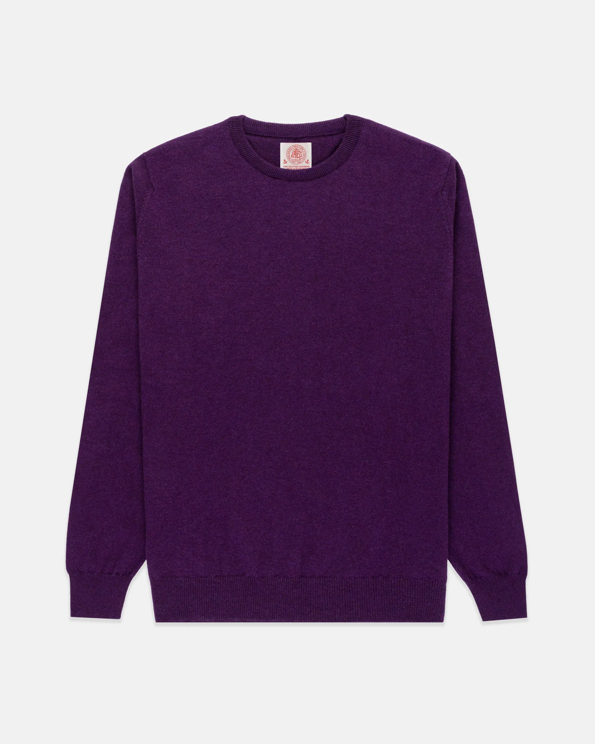 Made-in-Scotland Purple Cashmere Crewneck Sweater sold by J. Press product image thumbnail 2