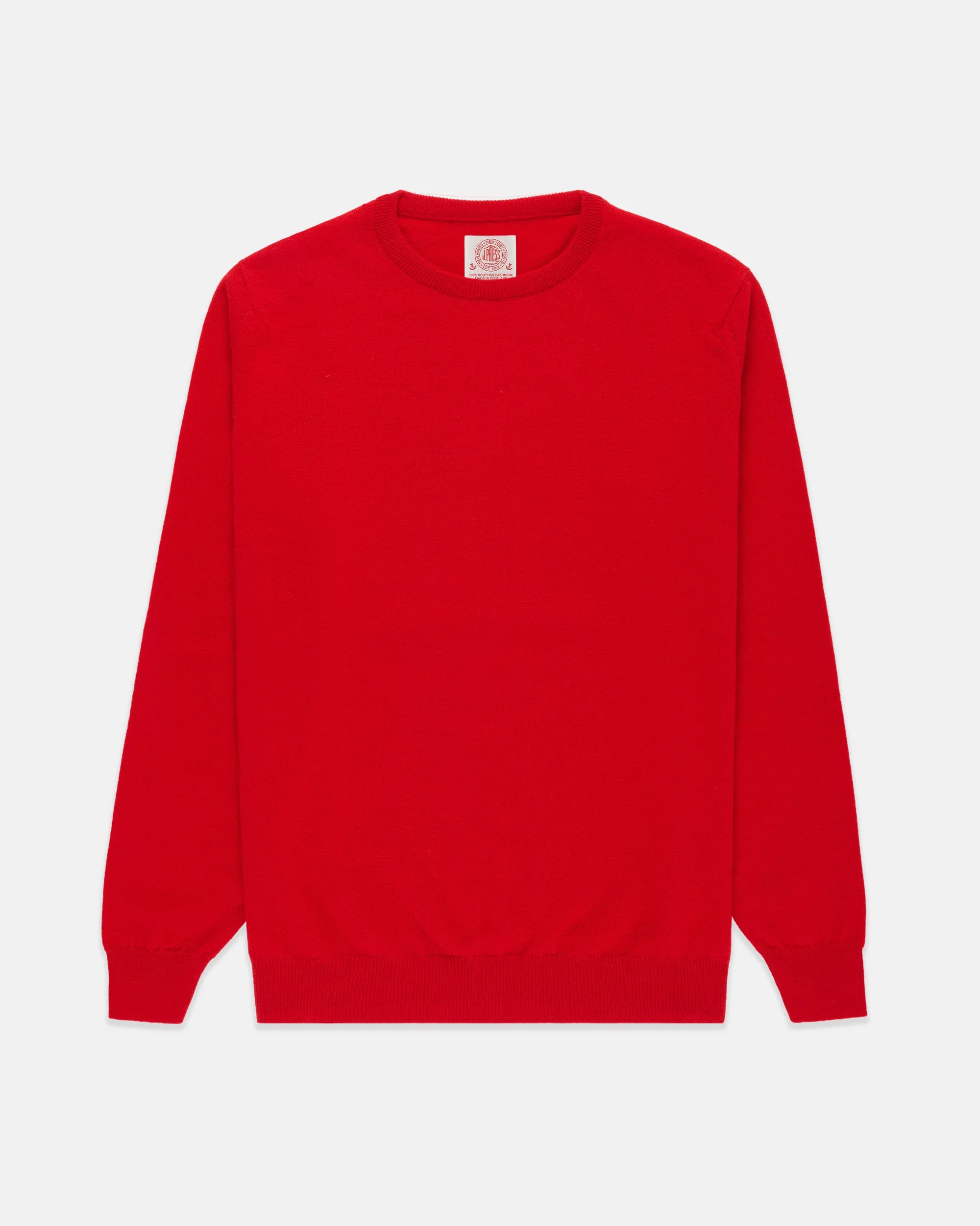 Made-in-Scotland Red Cashmere Crewneck Sweater sold by J. Press product image thumbnail 2