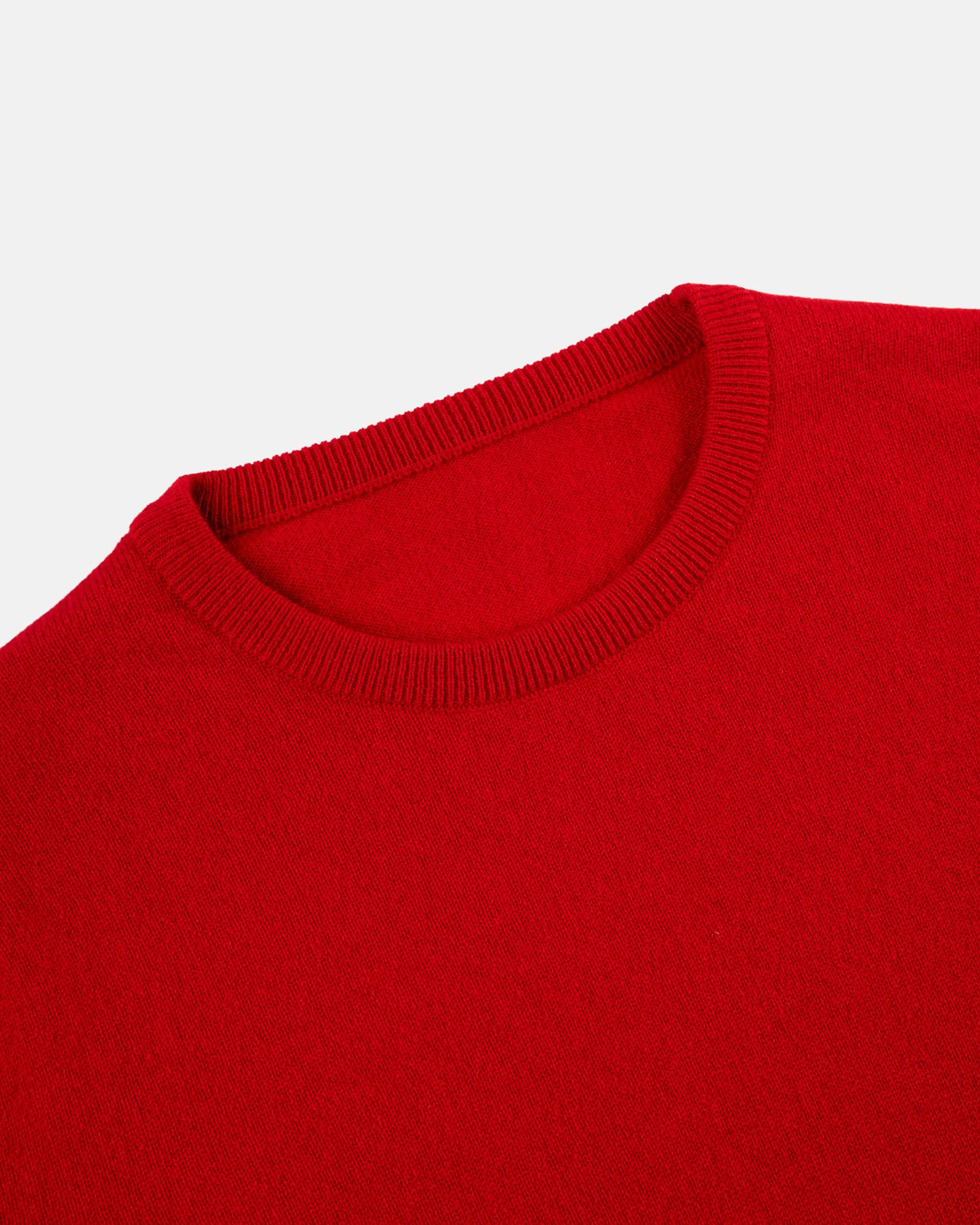 Made-in-Scotland Red Cashmere Crewneck Sweater sold by J. Press product image thumbnail 5