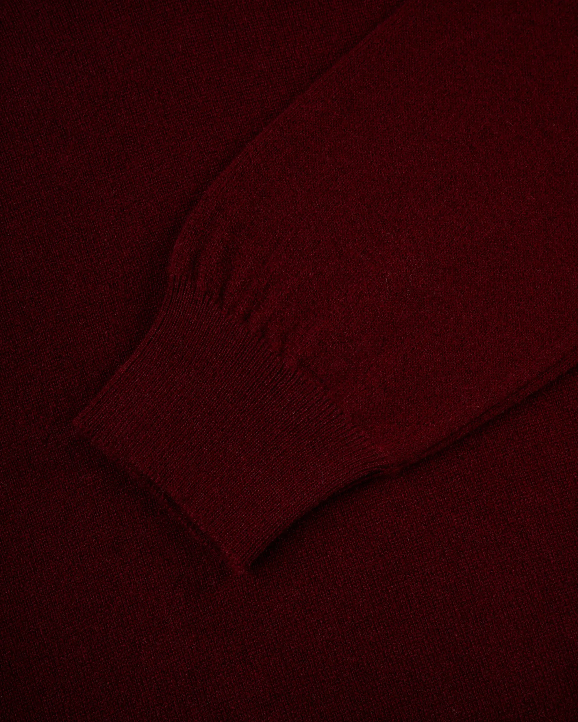Made-in-Scotland Burgundy Cashmere V-neck Sweater sold by J. Press product image thumbnail 3