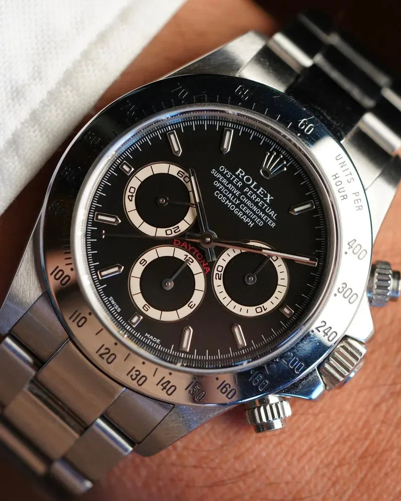 Rolex Black Dial Zenith Daytona Reference 16520 P Serial Full Set Unpolished sold by J. Press product image thumbnail 2