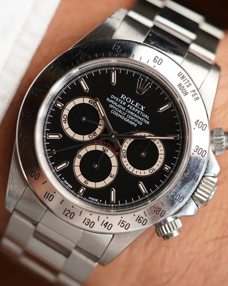 Rolex Black Dial Zenith Daytona Ref. 16520 Full Set Unpolished sold by J. Press product image thumbnail 2