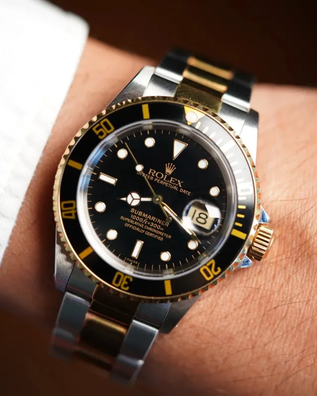 Rolex Submariner Two-Tone Ref 16613 Full Set Unpolished As New sold by J. Press